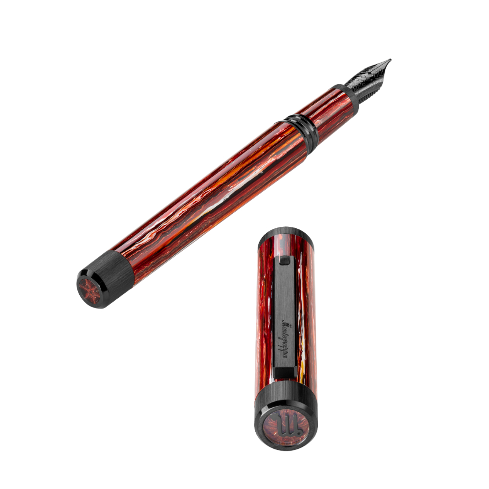 Pluma Estilográfica Montegrappa Zero Zodiac Scorpio Ultra Black