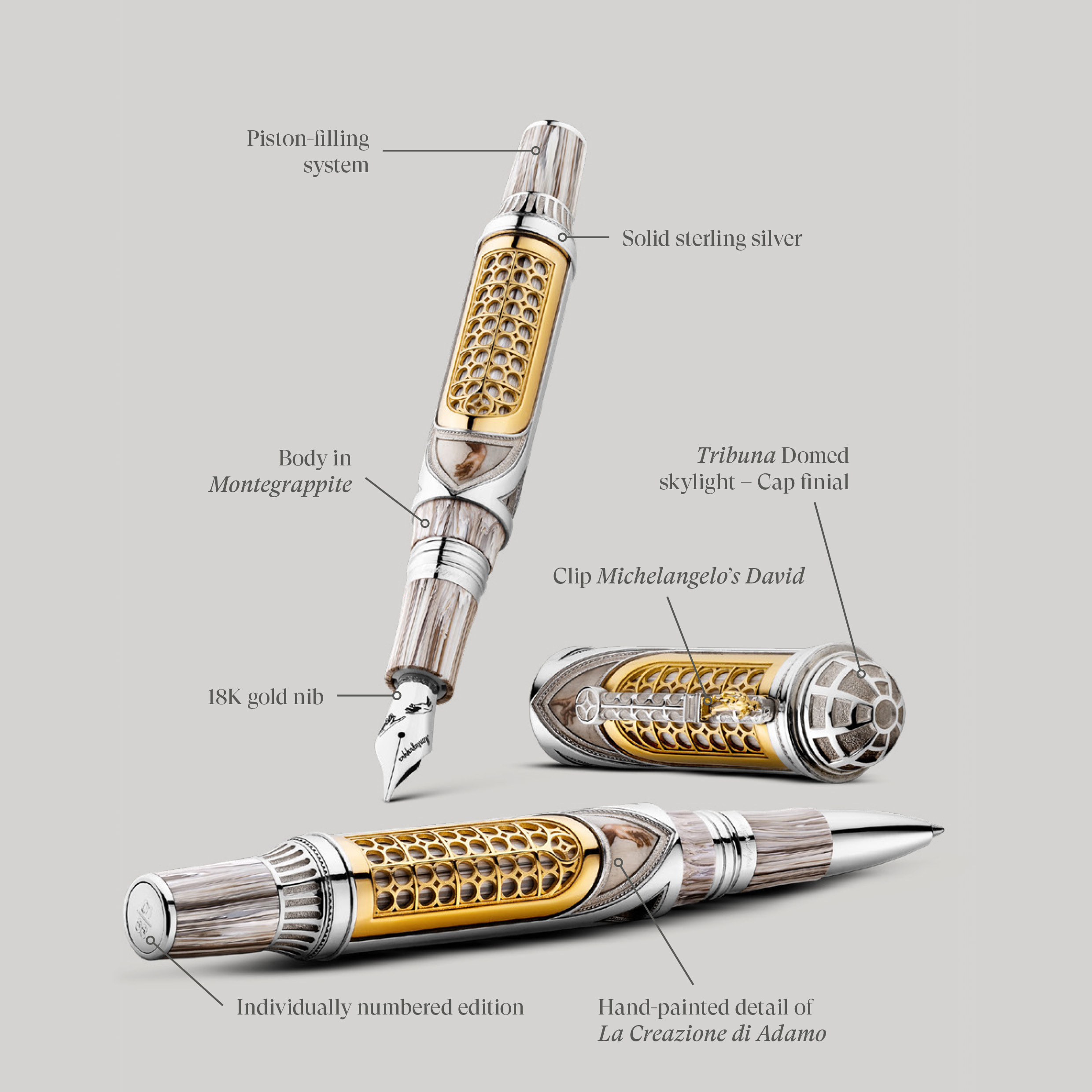 Montegrappa Michelangelo 550th Anniversary LE Rollerball