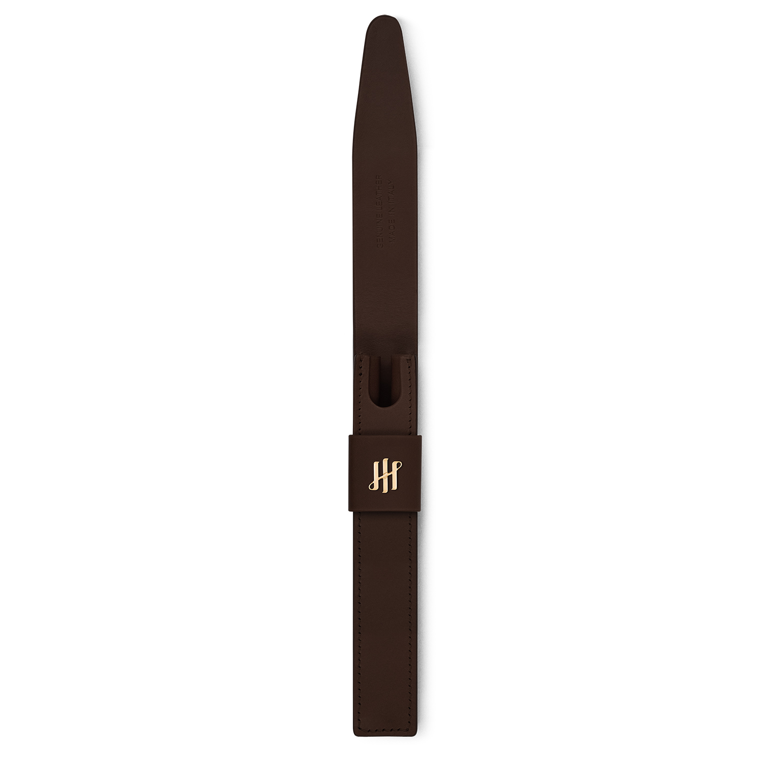 Montegrappa Pen Pouch Series Dark Brown GT Lederen Penetui (1-delig)