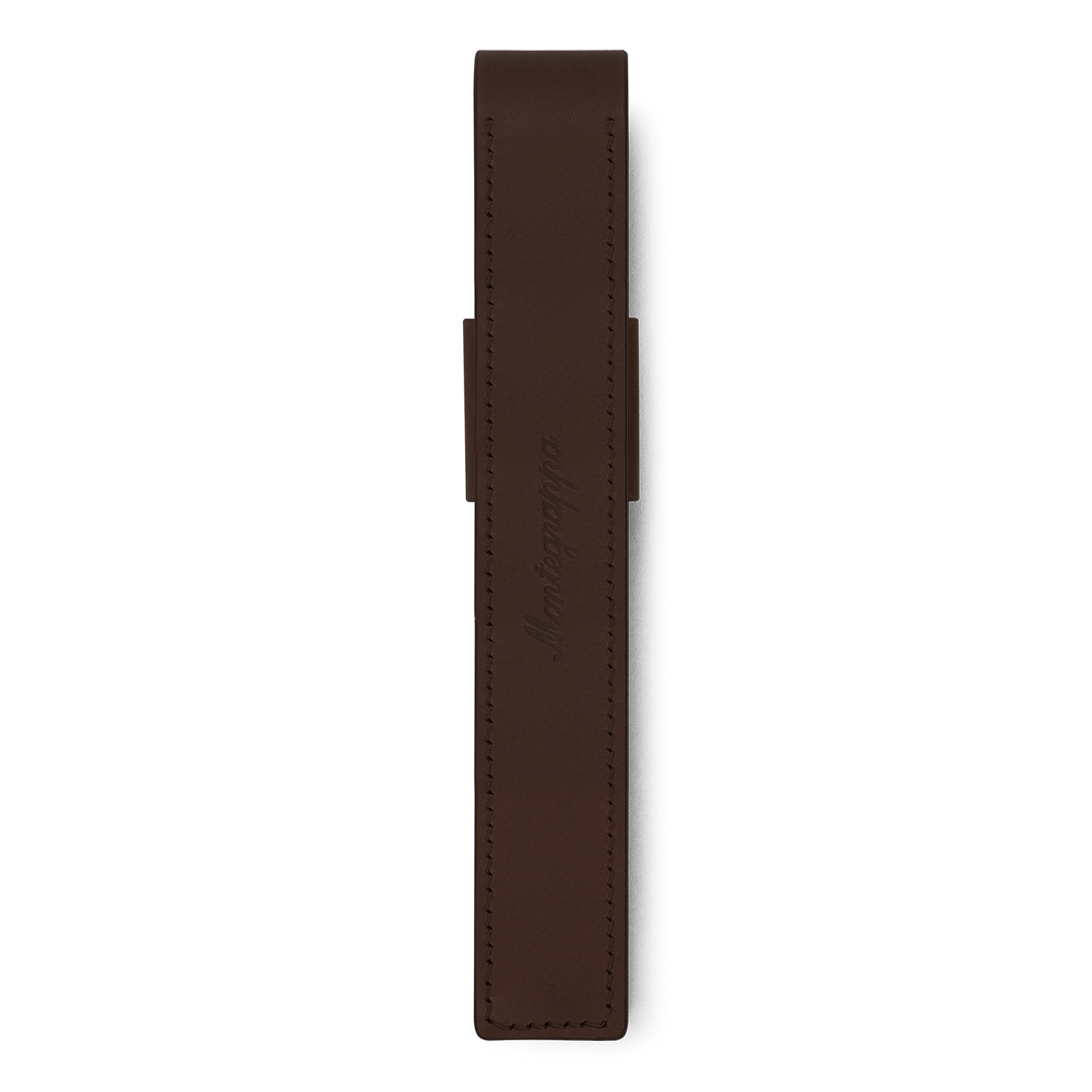 Montegrappa Pen Pouch Series Dark Brown GT Lederen Penetui (1-delig)