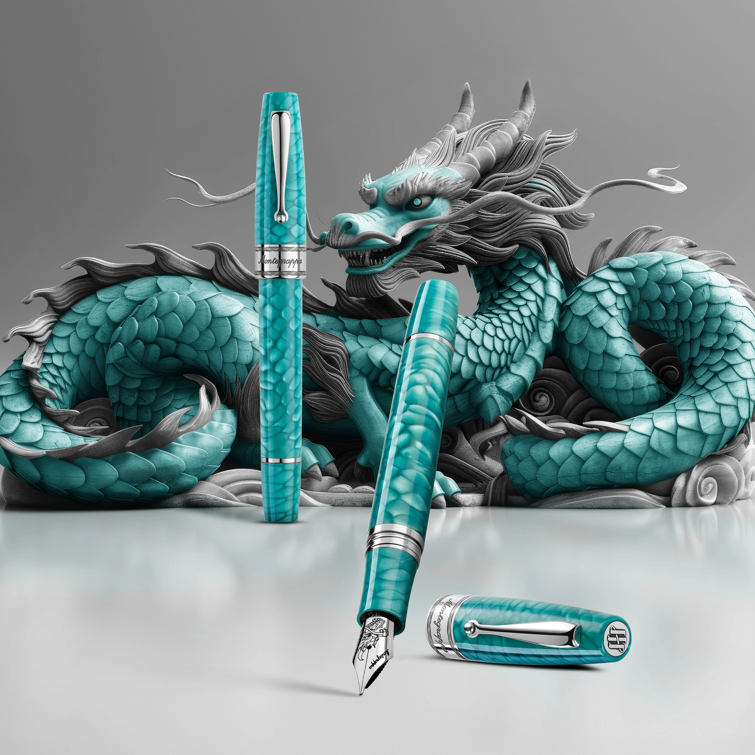 Montegrappa Regal Year Of The Dragon Laguna Blue LE Pióro Wieczne