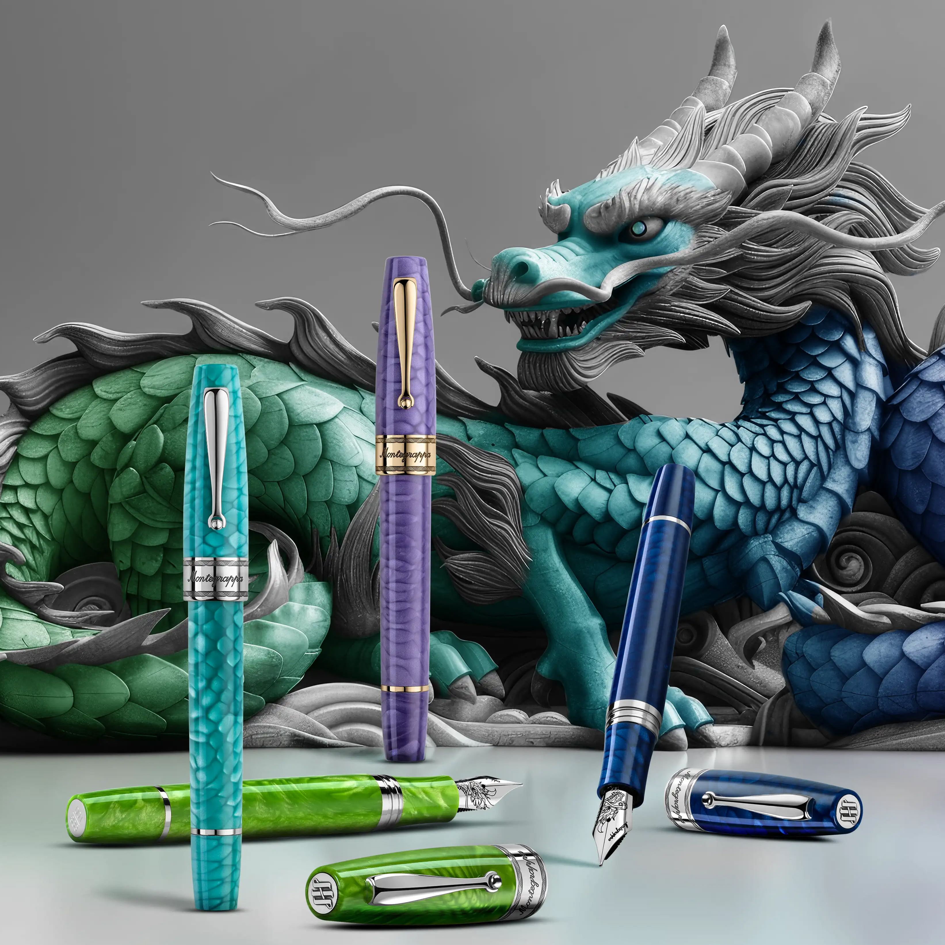 Montegrappa Regal Year Of The Dragon Royal Purple LE Fountain Pen Montegrappa Regal Year Of The Dragon Royal Purple LE Fountain Pen