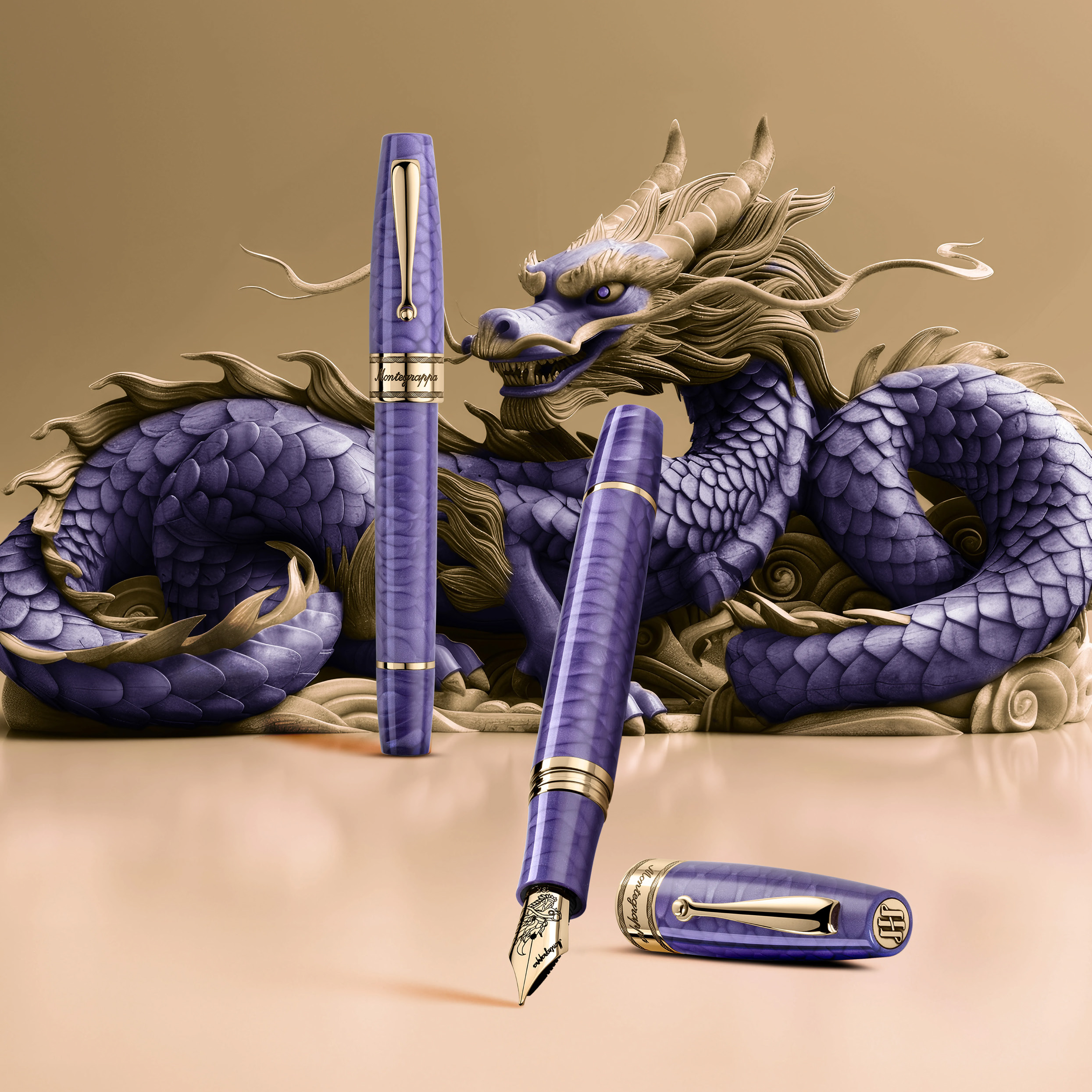 Montegrappa Regal Year Of The Dragon Royal Purple LE Fountain Pen Montegrappa Regal Year Of The Dragon Royal Purple LE Fountain Pen