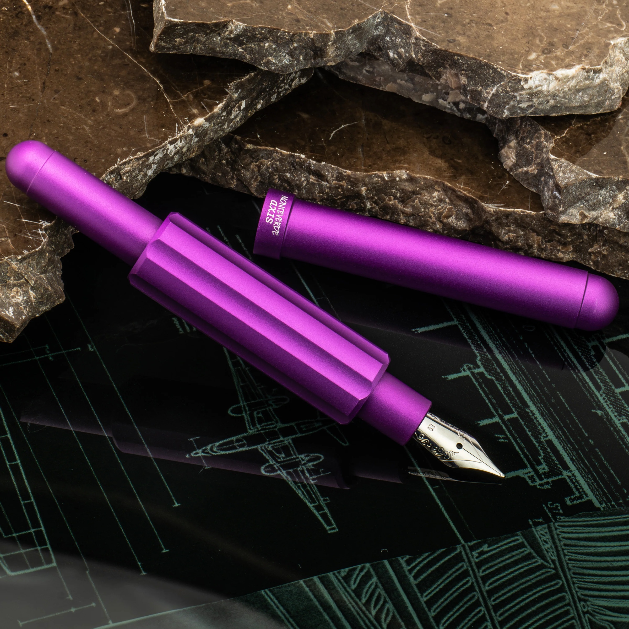 Monteverde Axis Matte Purple Stylo Plume