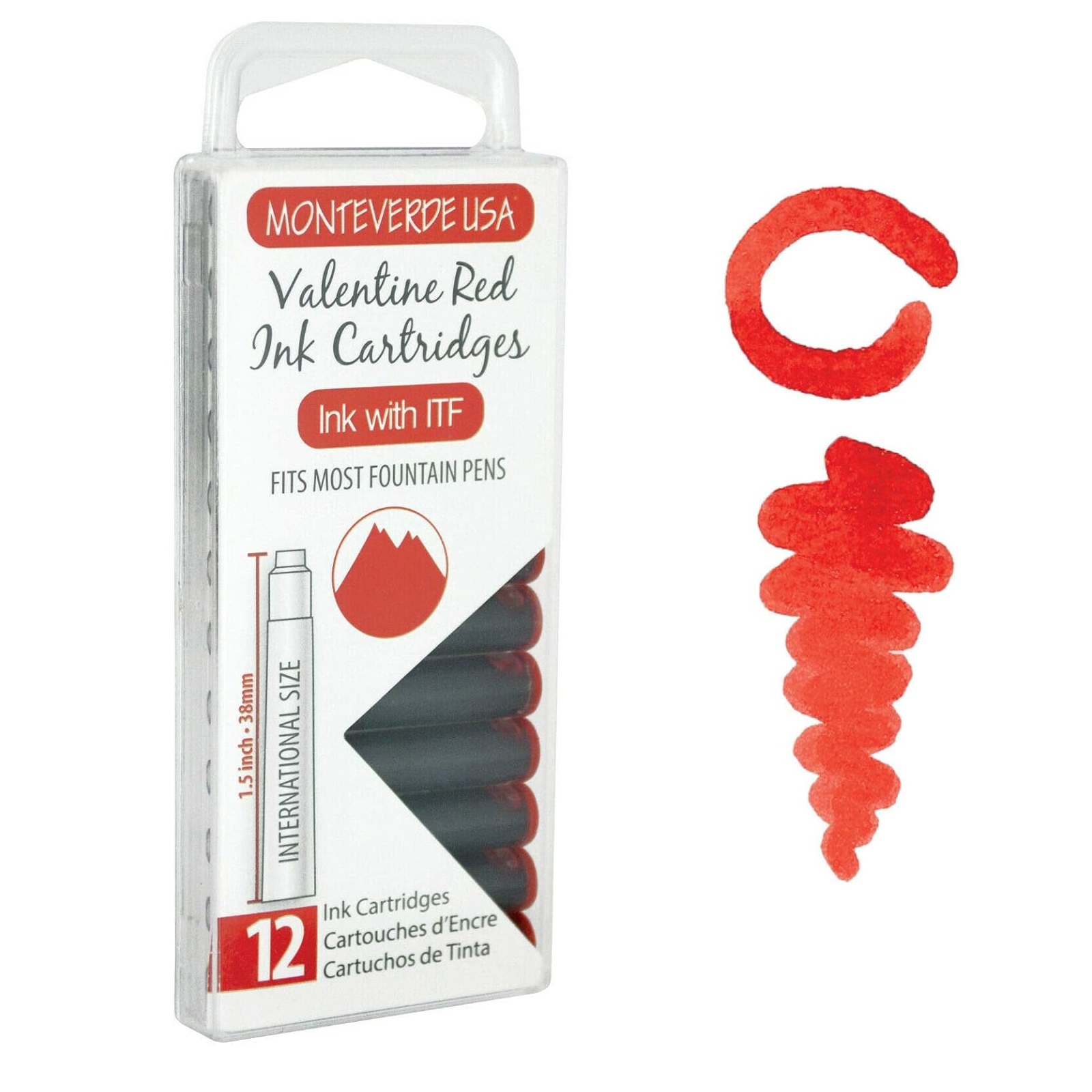 Monteverde USA Ink Valentine Red - Ink Cartrdiges (12 pieces) Monteverde USA Ink Valentine Red - Ink Cartrdiges (12 pieces)