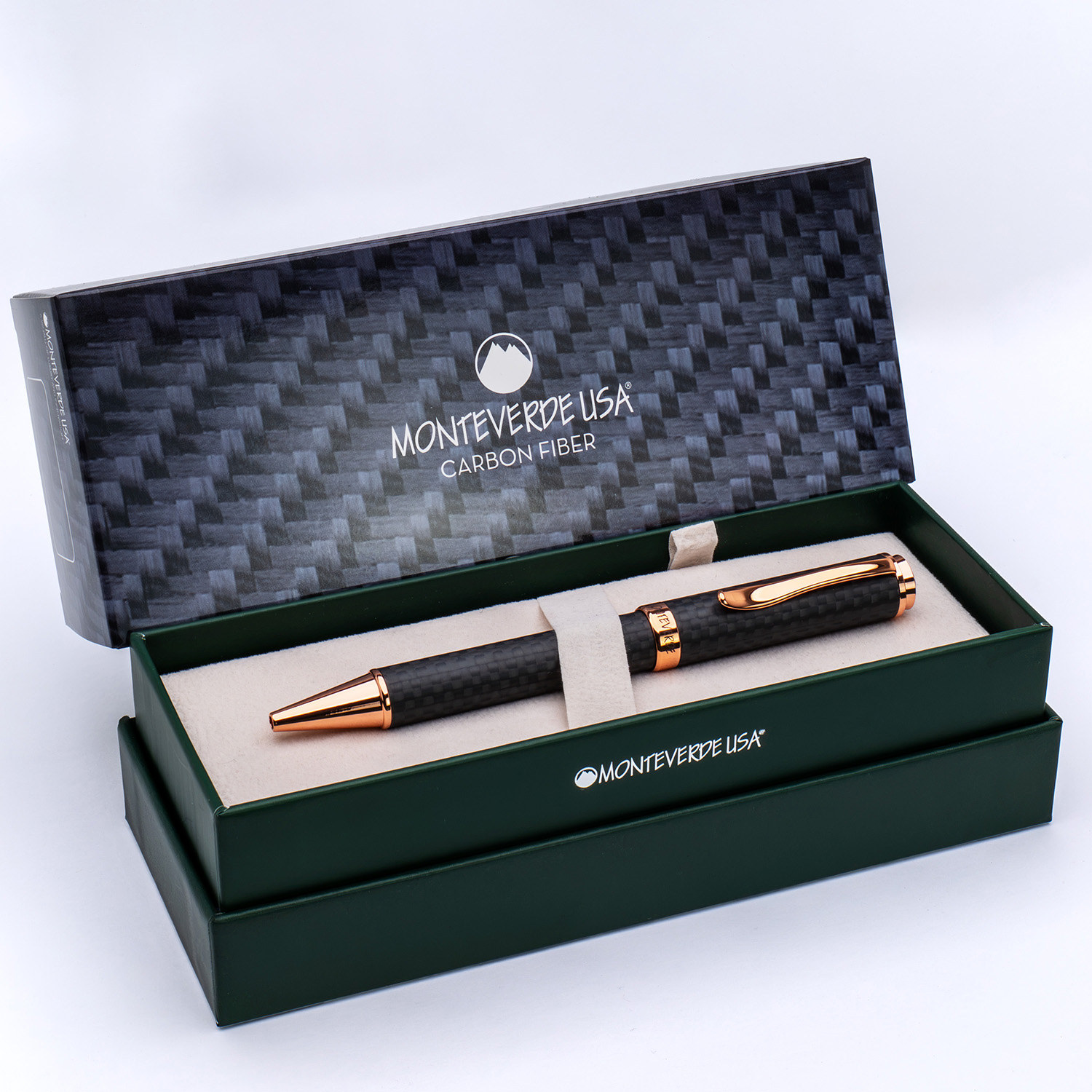 Monteverde Innova Matte Carbon Fiber Rose Gold Ballpoint