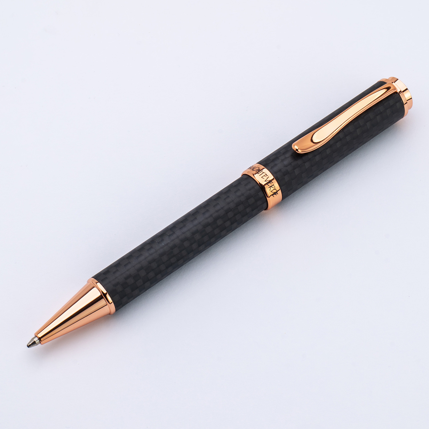 Monteverde Innova Matte Carbon Fiber Rose Gold Ballpoint