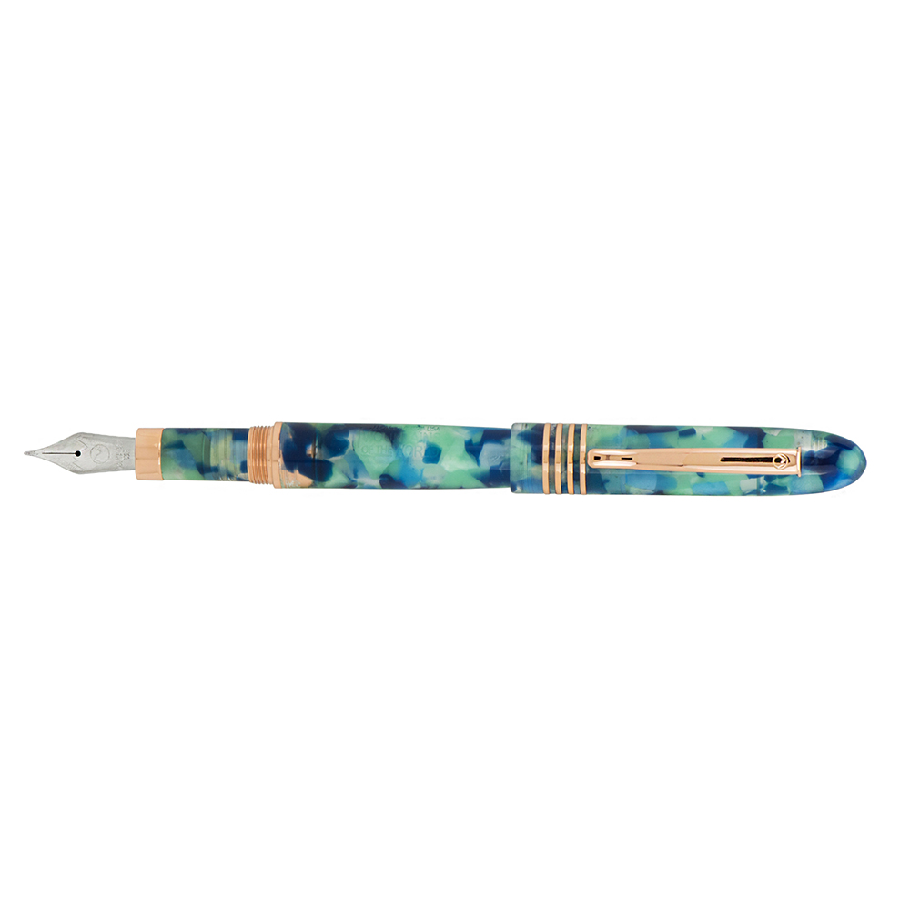 MONTEVERDE USA Mountains of the World 万年筆 (ブルー) - 太字ペン先 Monteverde USA® Mountain of the World Blue Fountain Pen \u2013 LIVTEK