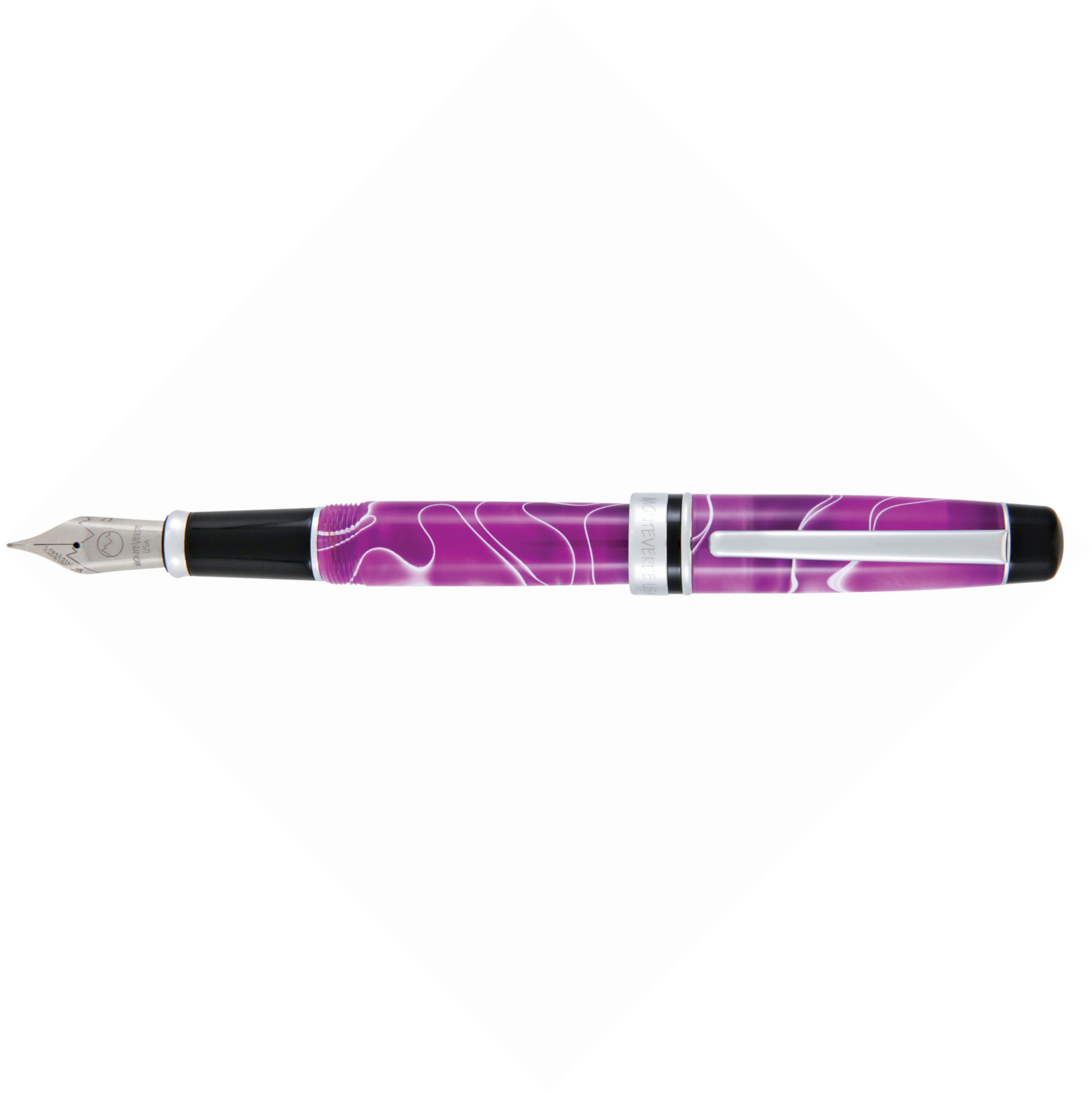 Monteverde Prima Swirl Purple/White Fountain pen
