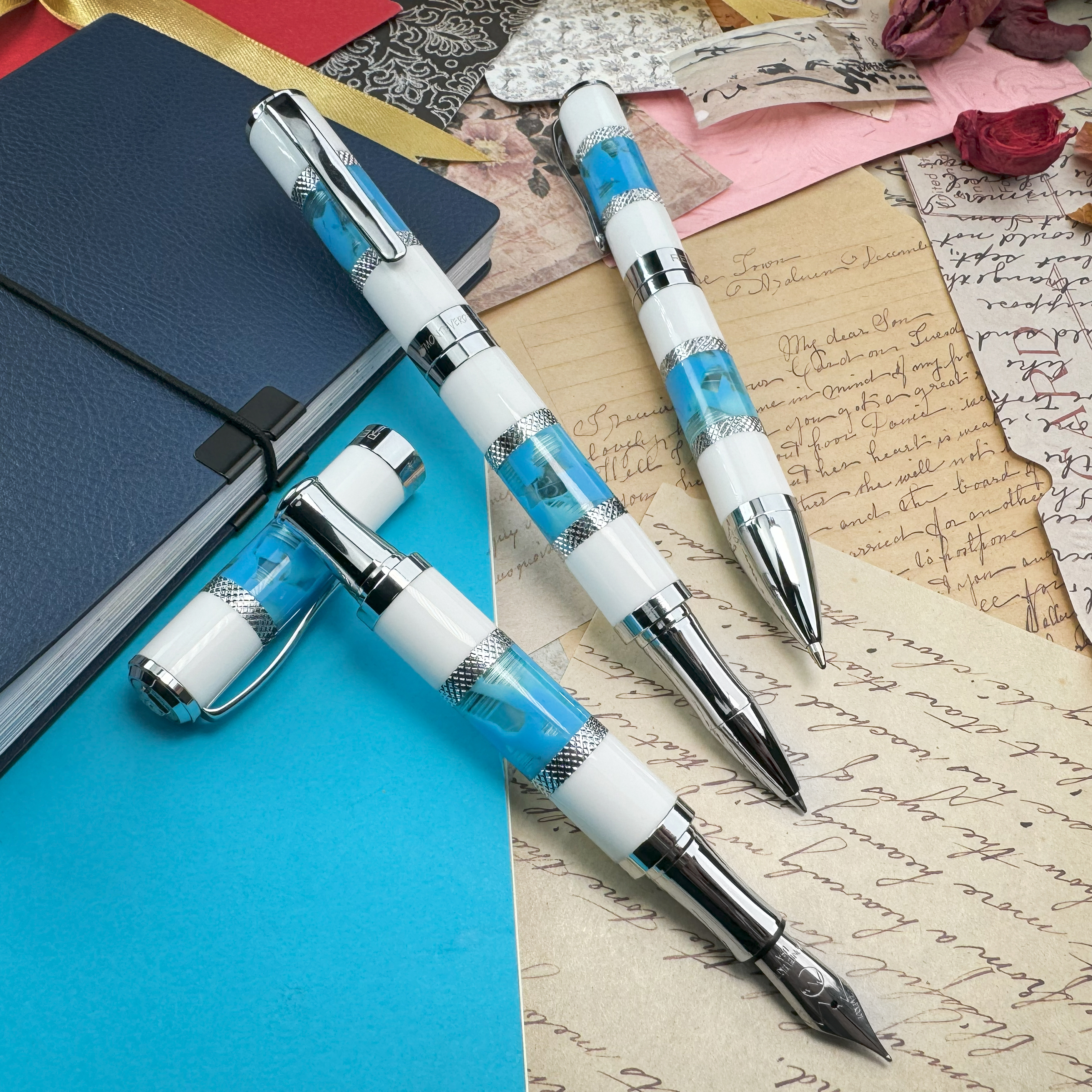 Monteverde Regatta Santorini Blue Fountain Pen Monteverde Regatta Santorini Blue Fountain Pen