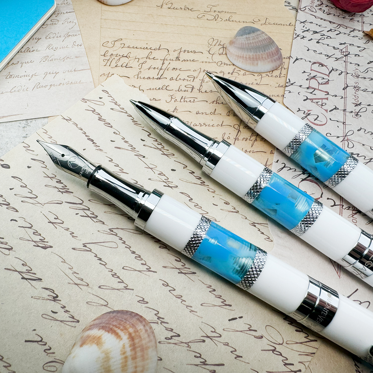 Monteverde Regatta Santorini Blue Fountain Pen Monteverde Regatta Santorini Blue Fountain Pen