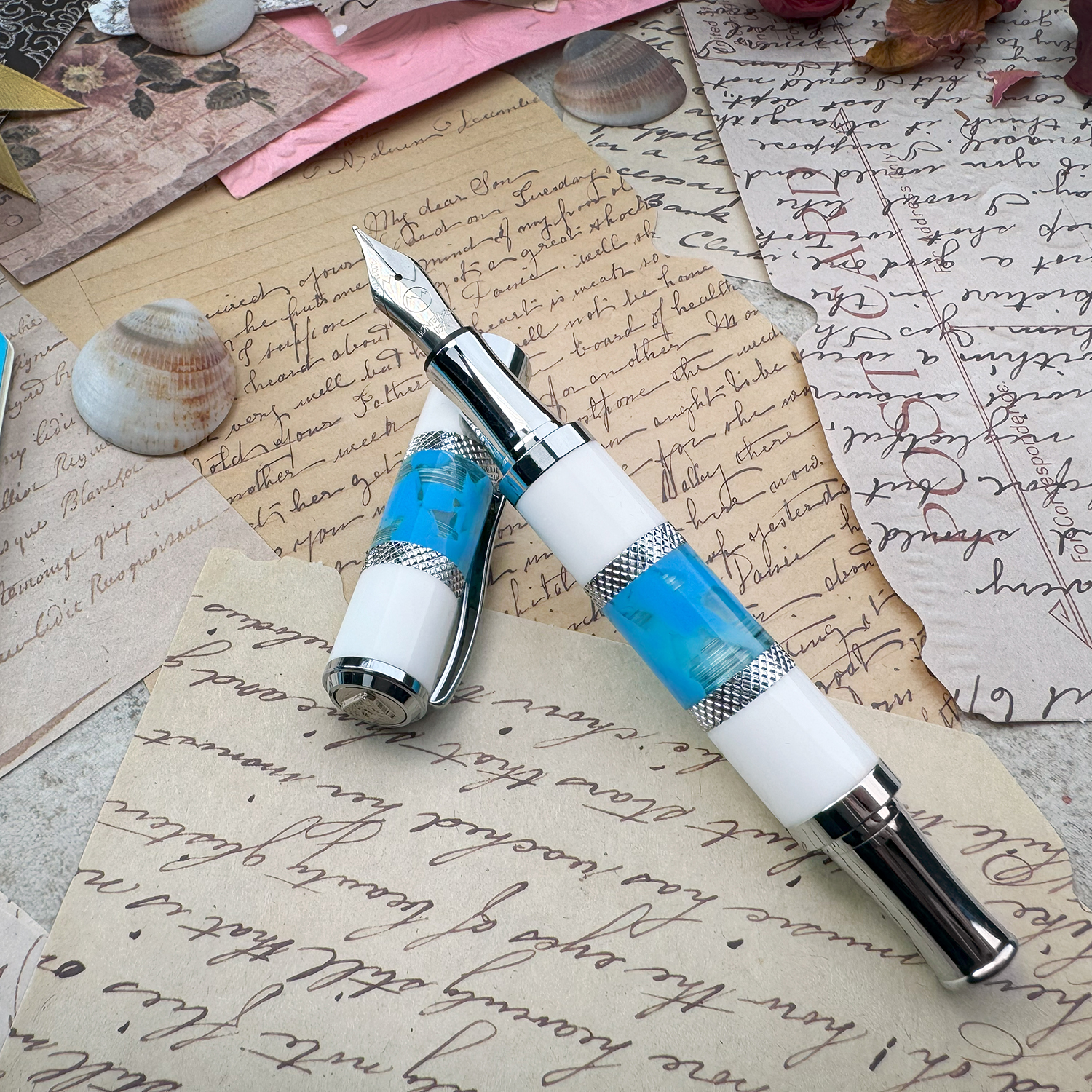 Monteverde Regatta Santorini Blue Fountain Pen Monteverde Regatta Santorini Blue Fountain Pen