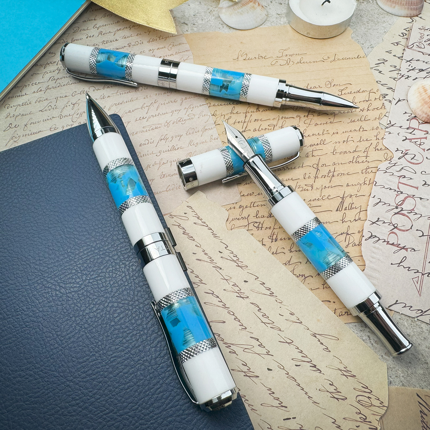 Monteverde Regatta Santorini Blue Fountain Pen Monteverde Regatta Santorini Blue Fountain Pen