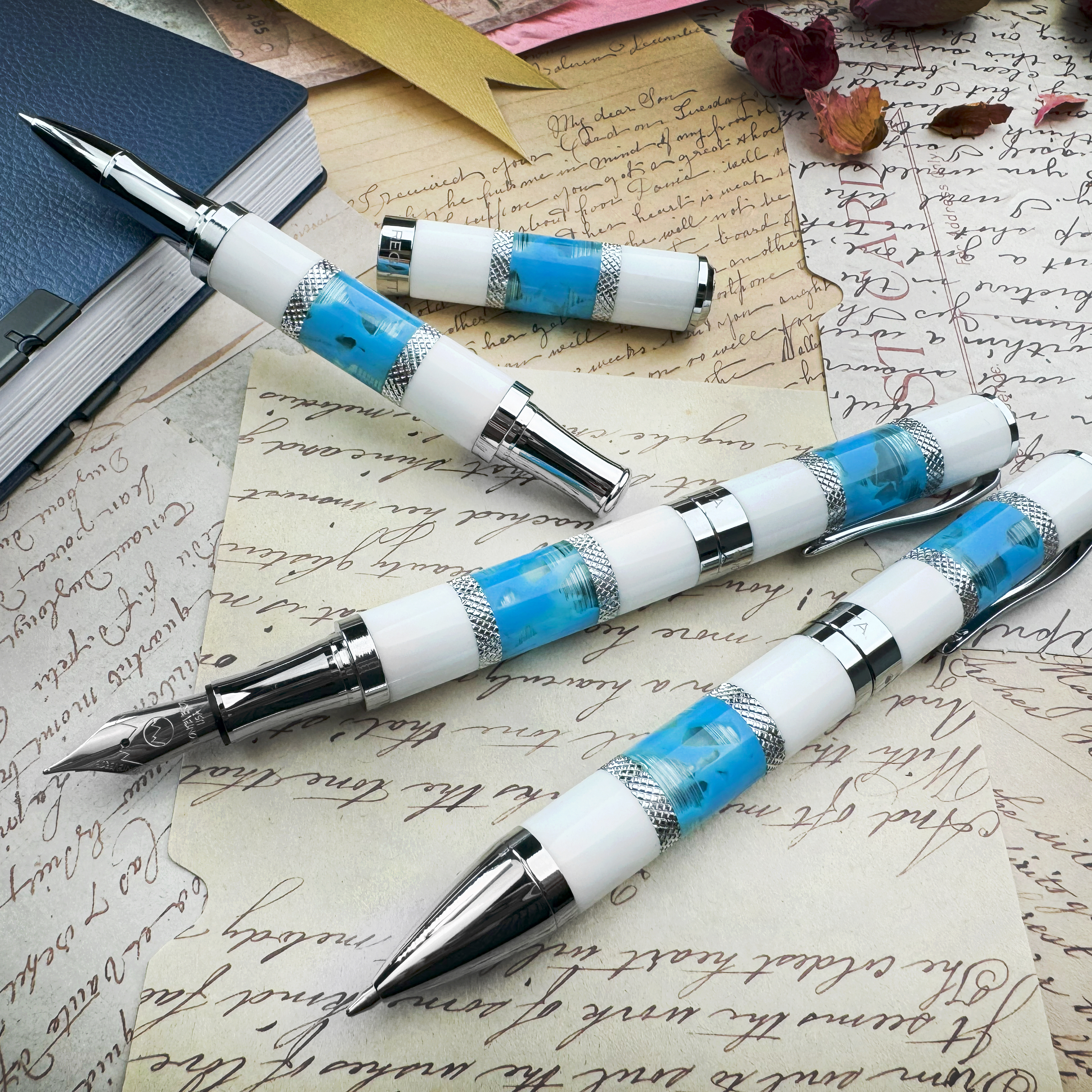 Monteverde Regatta Santorini Blue Fountain Pen Monteverde Regatta Santorini Blue Fountain Pen