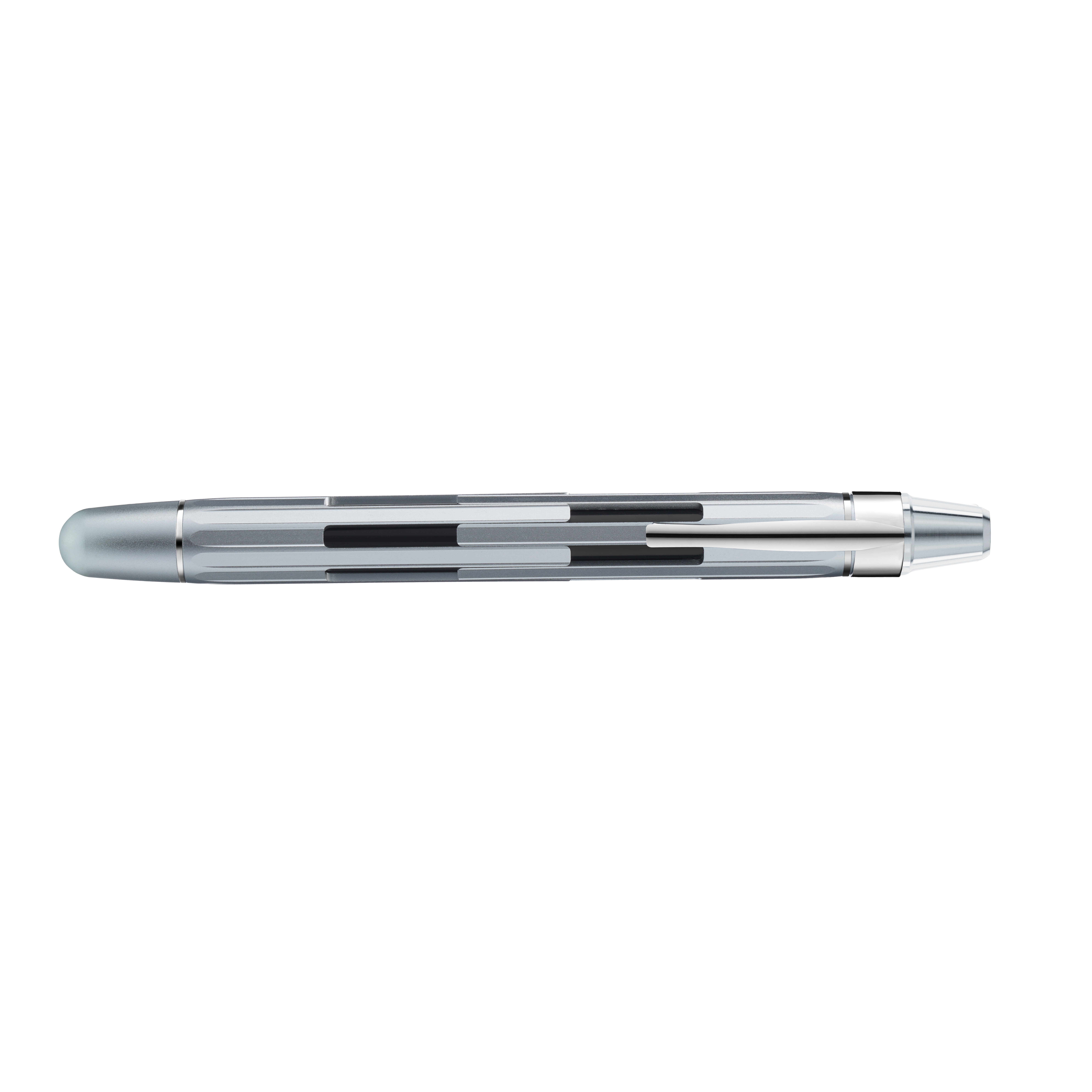 Nahvalur Eclipse Pure Silver Retractable Fountain Pen
