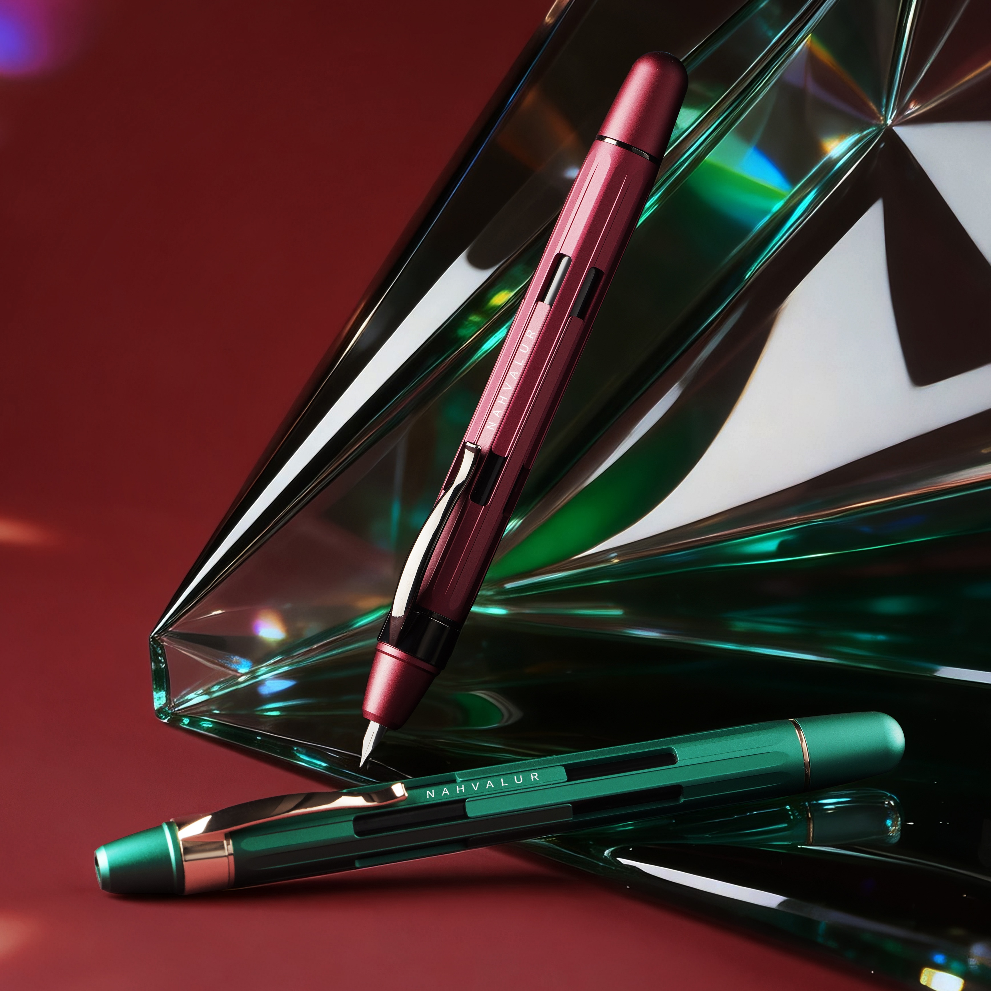 Nahvalur Eclipse Emerald GT Retrátil Caneta de tinta