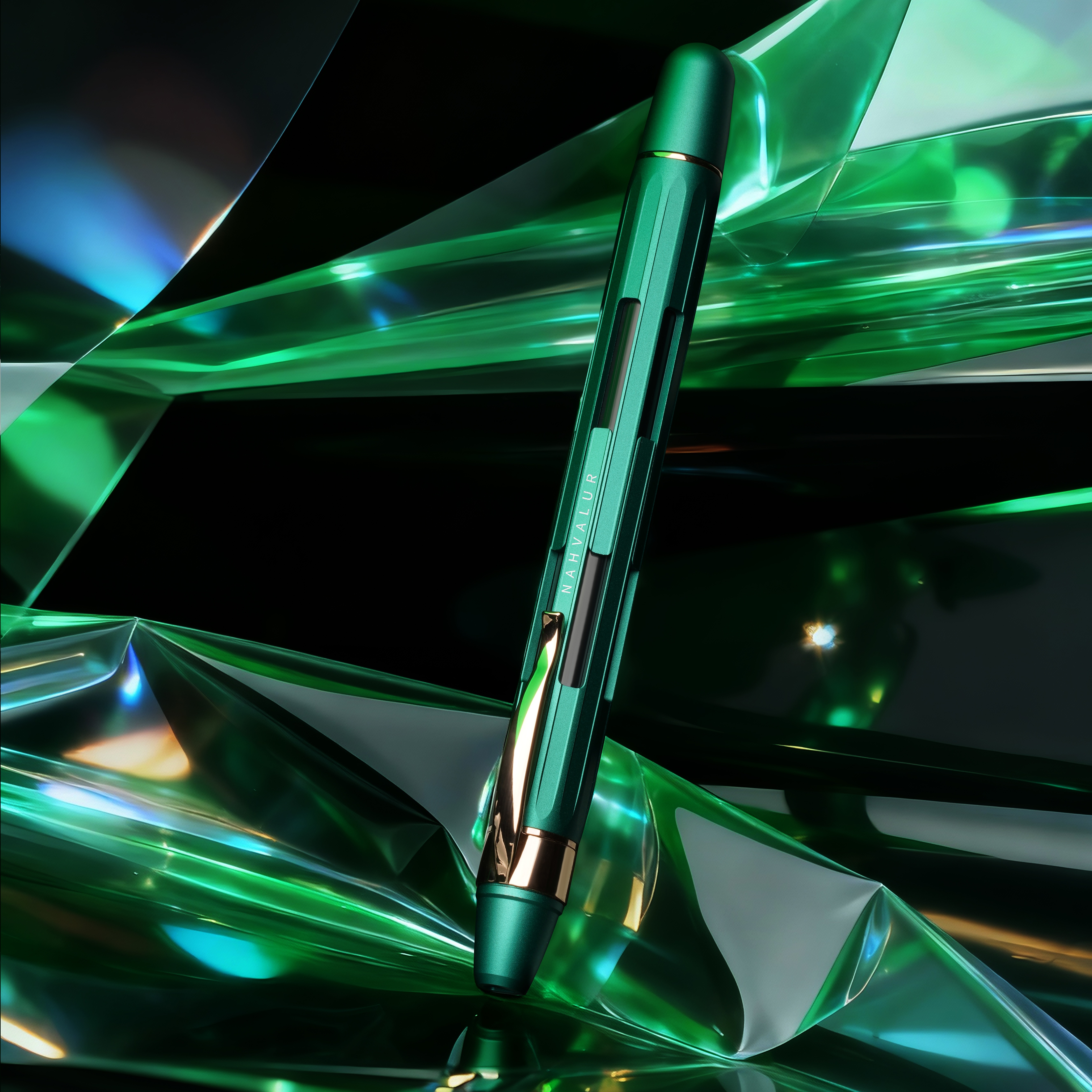 Nahvalur Eclipse Emerald GT Retrátil Caneta de tinta