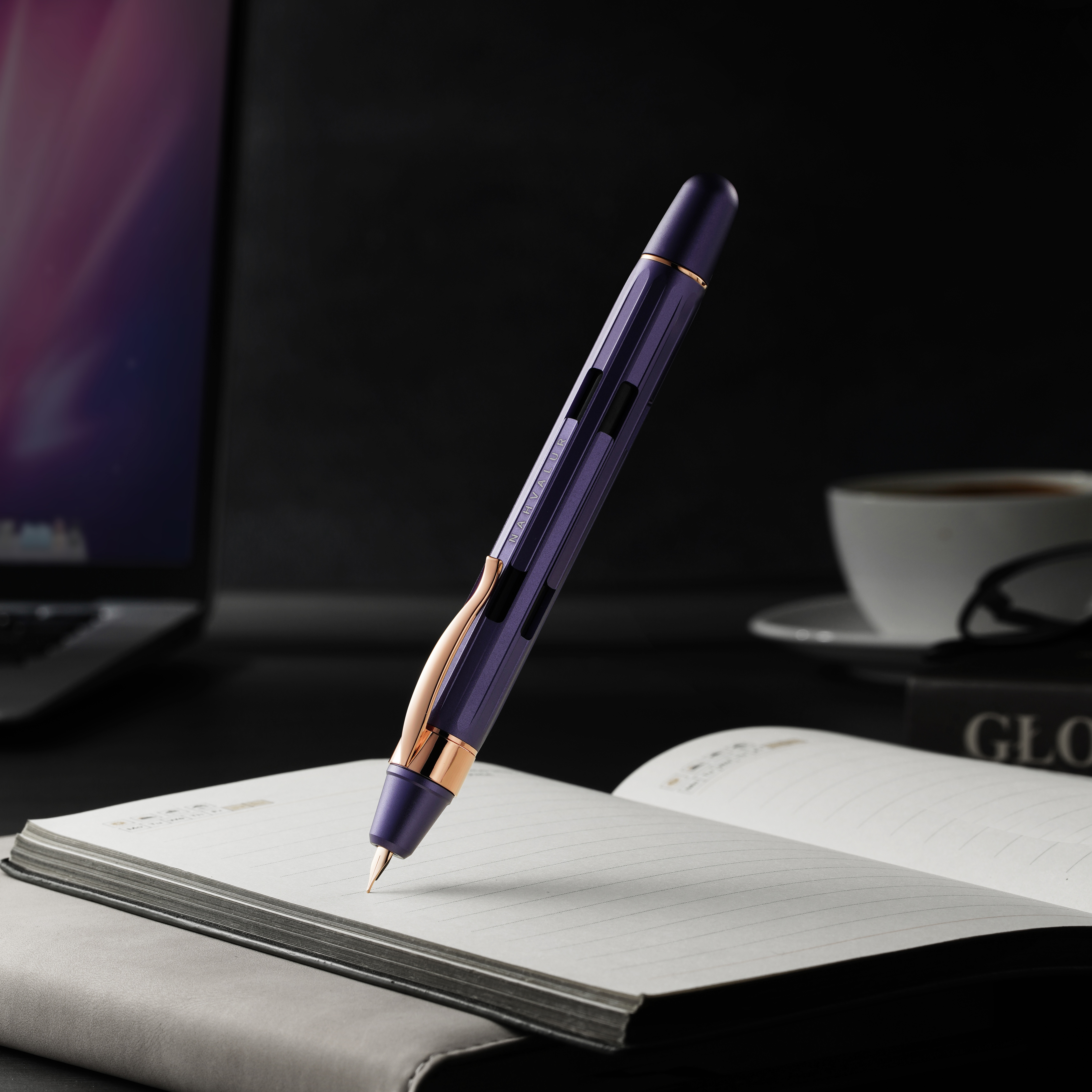 Nahvalur Eclipse Hepatizon Rose Gold Retractable Vulpen