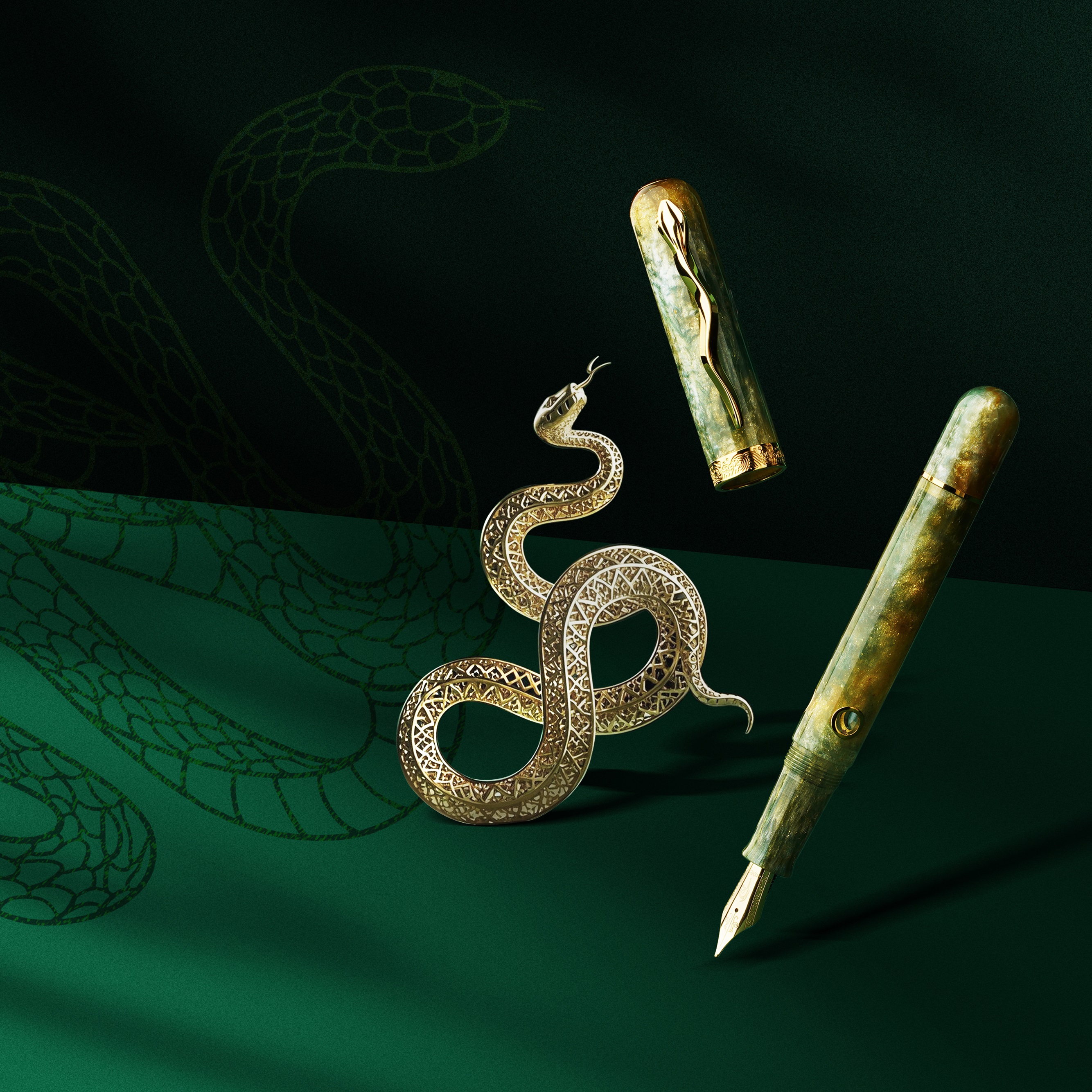 Nahvalur Nautilus Pen Of The Year Zodiac Snake 2025 LE GT Fountain Pen Nahvalur Nautilus Pen Of The Year Zodiac Snake 2025 LE GT Fountain Pen