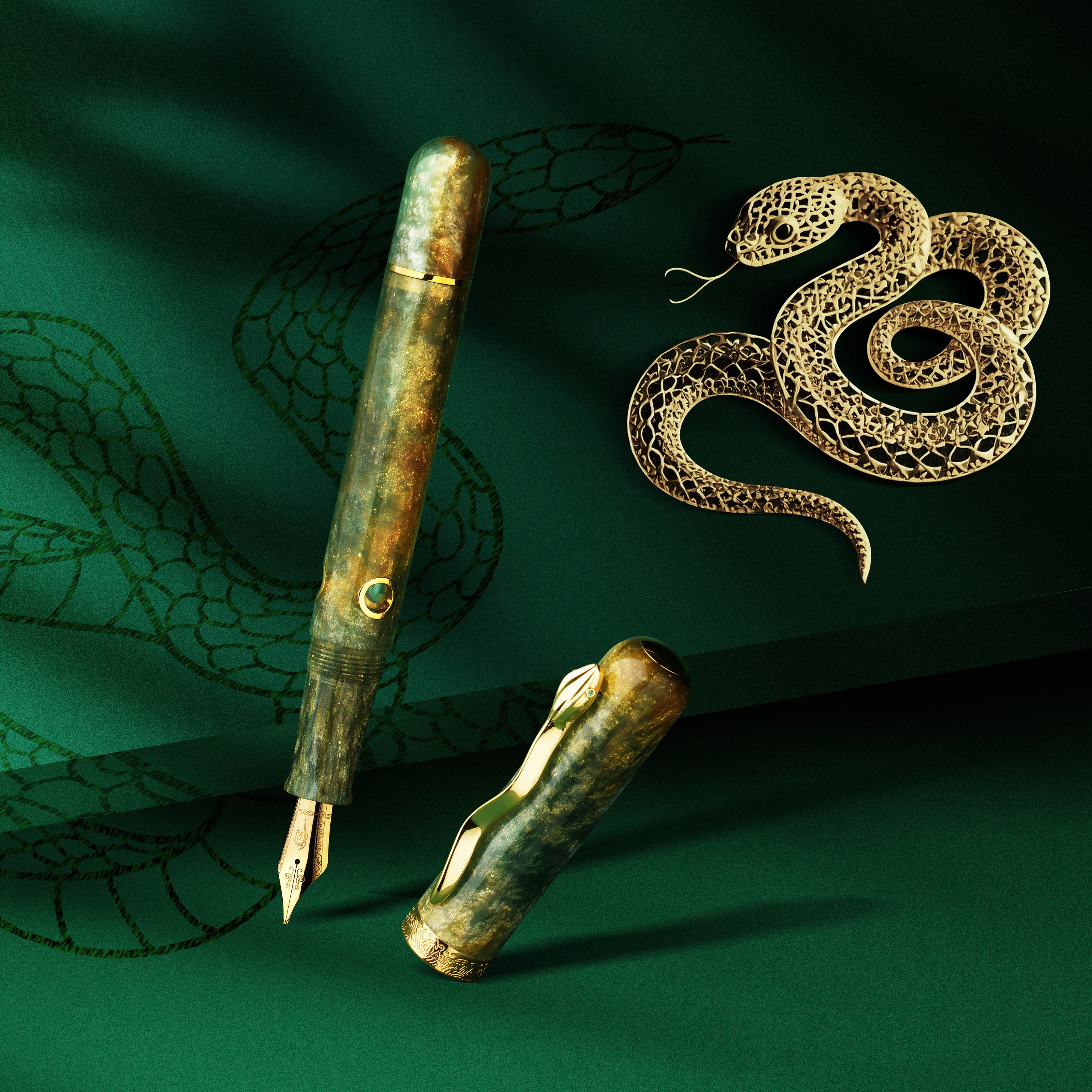 Nahvalur Nautilus Pen Of The Year Zodiac Snake 2025 LE GT Fountain Pen Nahvalur Nautilus Pen Of The Year Zodiac Snake 2025 LE GT Fountain Pen