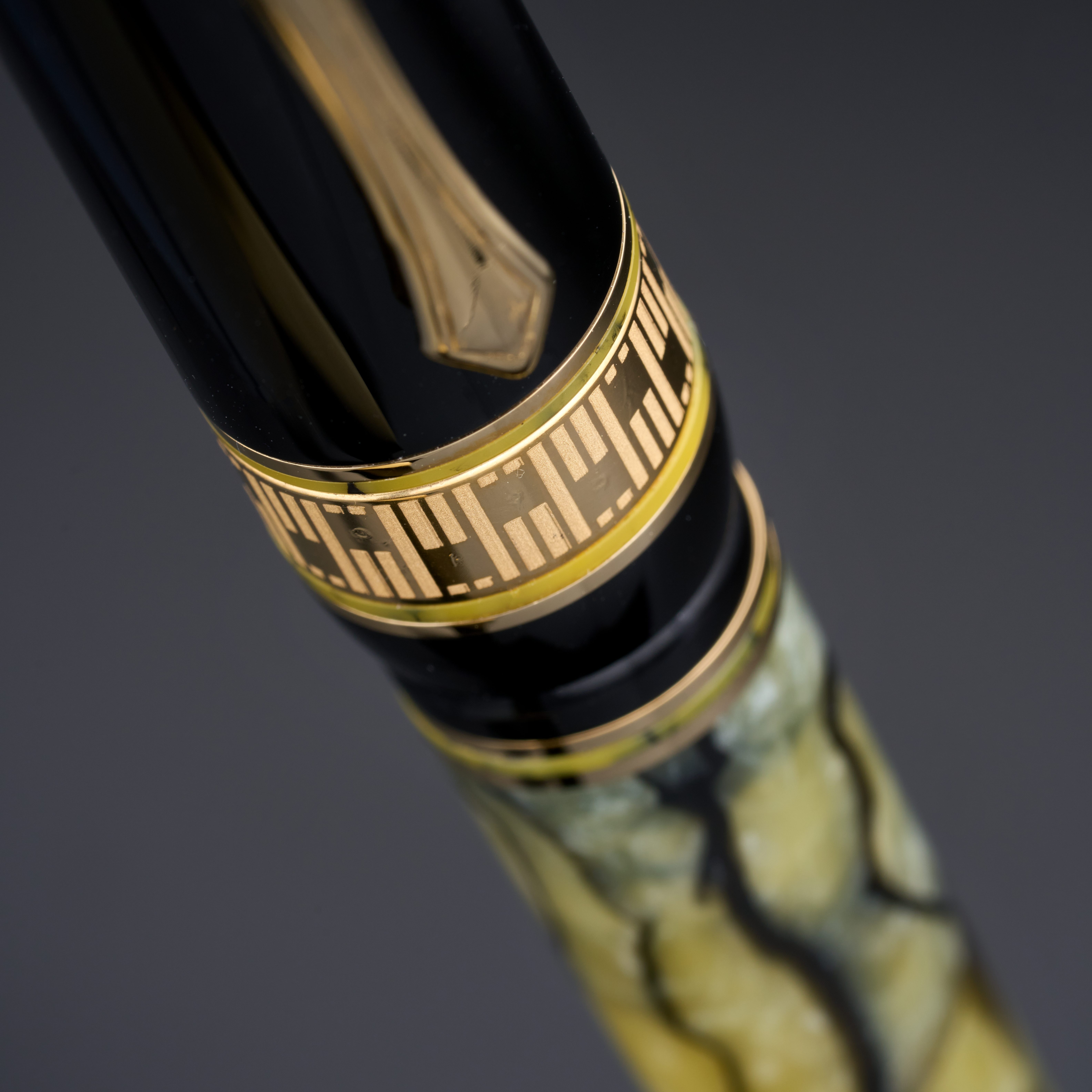 Nettuno 1911 Superba Jade Marbled Celluloid Fountain pen
