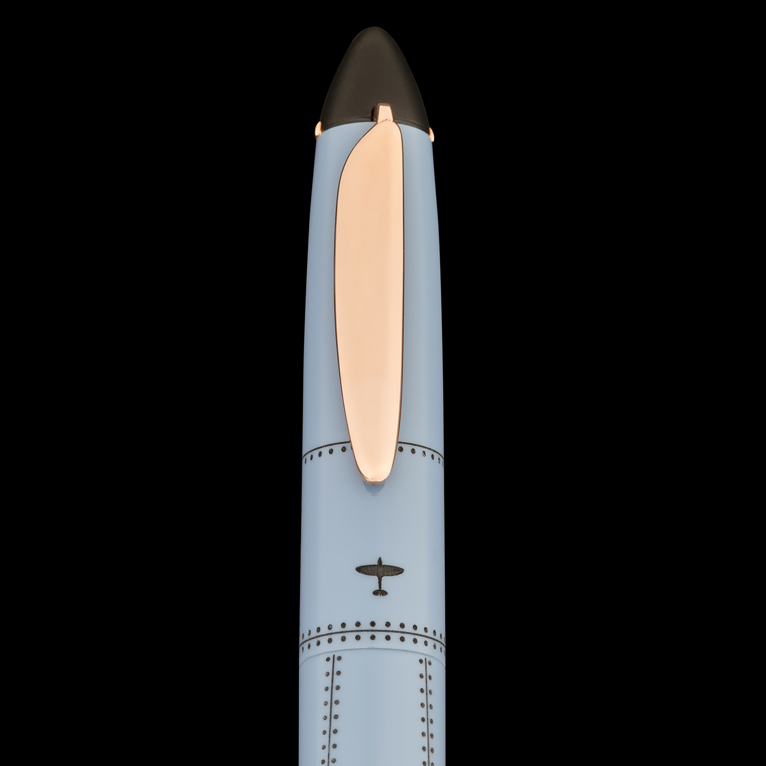 Onoto Aviator Air Force Blue with Black Engraving Stylo plume