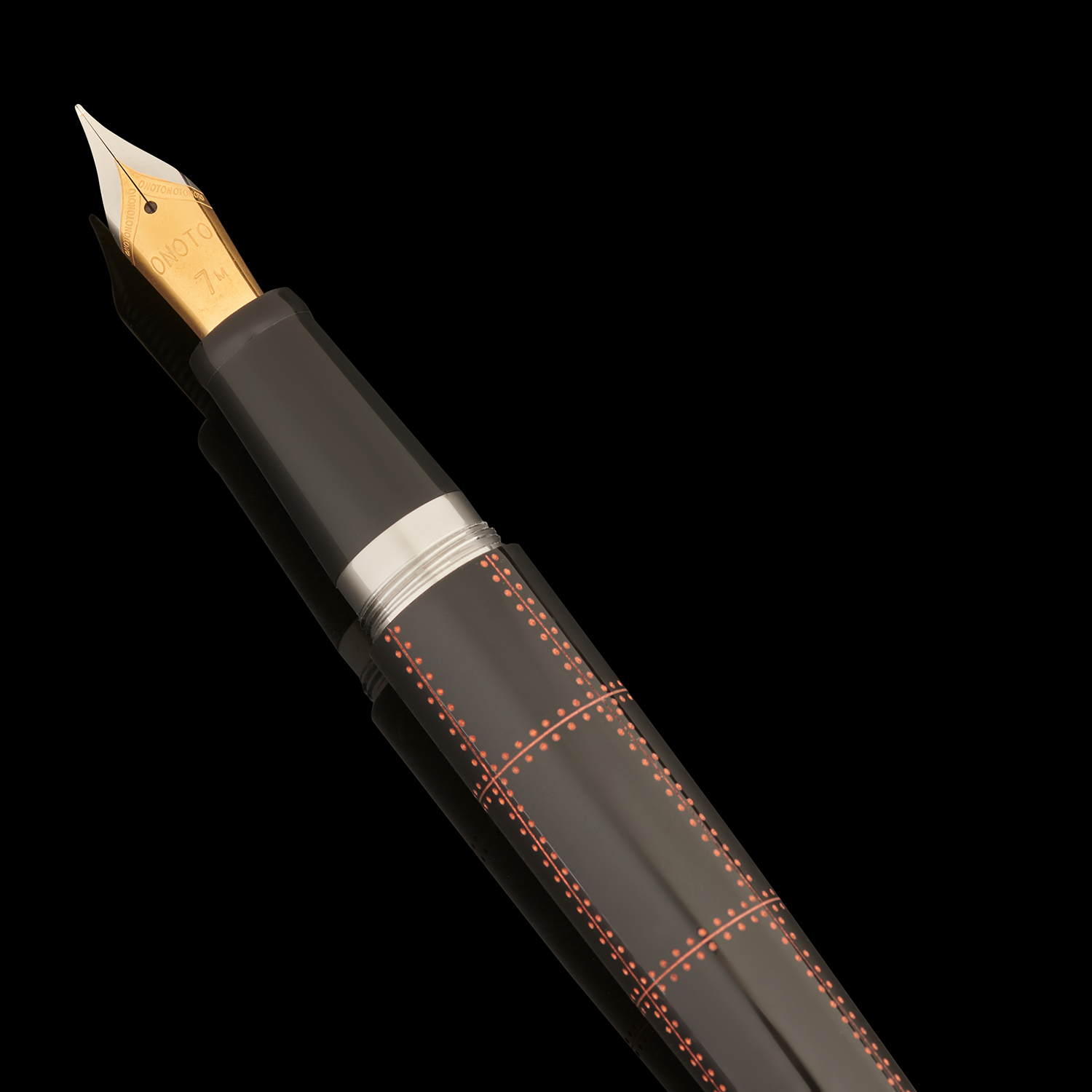 Onoto Aviator Stealth Black with Copper Red Engraving Pióro wieczne