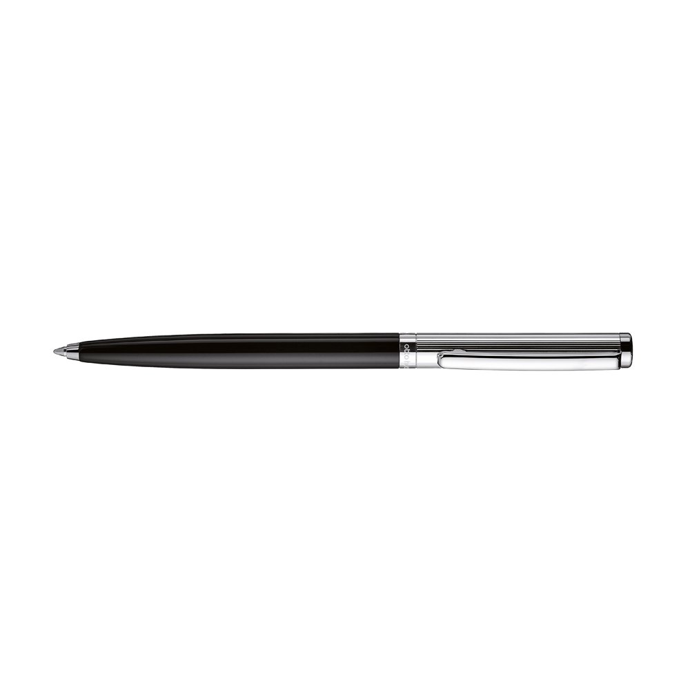 Otto Hutt Design 01 Black Lacquer Striped Ballpoint