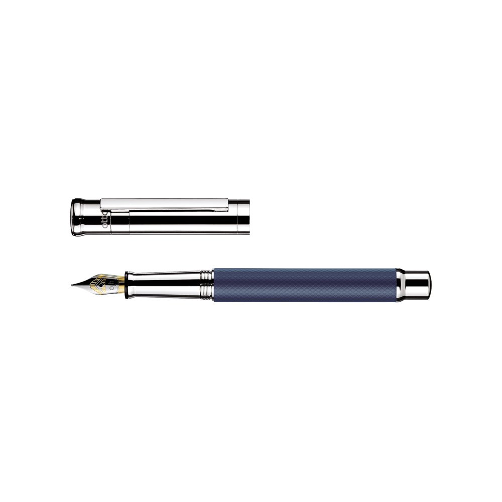 Otto Hutt Design 04 Checkered Blue Matte Reservoarpenna