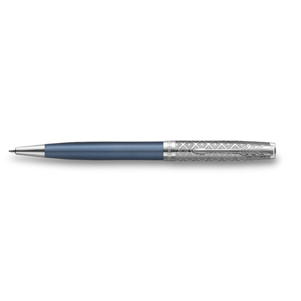 Parker Sonnet Metal & Blue Ballpoint Parker Sonnet Metal & Blue Ballpoint