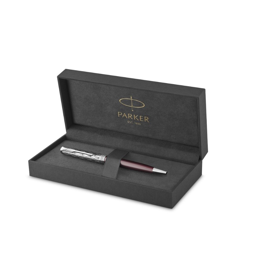 Parker Sonnet Metal & Red Ballpoint Parker Sonnet Metal & Red Ballpoint