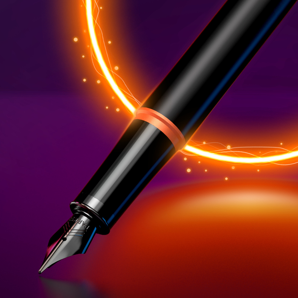 Parker IM Vibrant Rings Black with Orange Fountain pen Parker IM Vibrant Rings Black with Orange Fountain pen