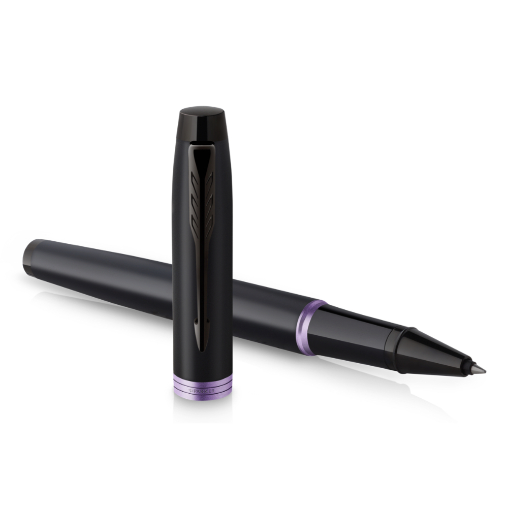 Parker IM Vibrant Rings Black with Purple Rollerball Parker IM Vibrant Rings Black with Purple Rollerball