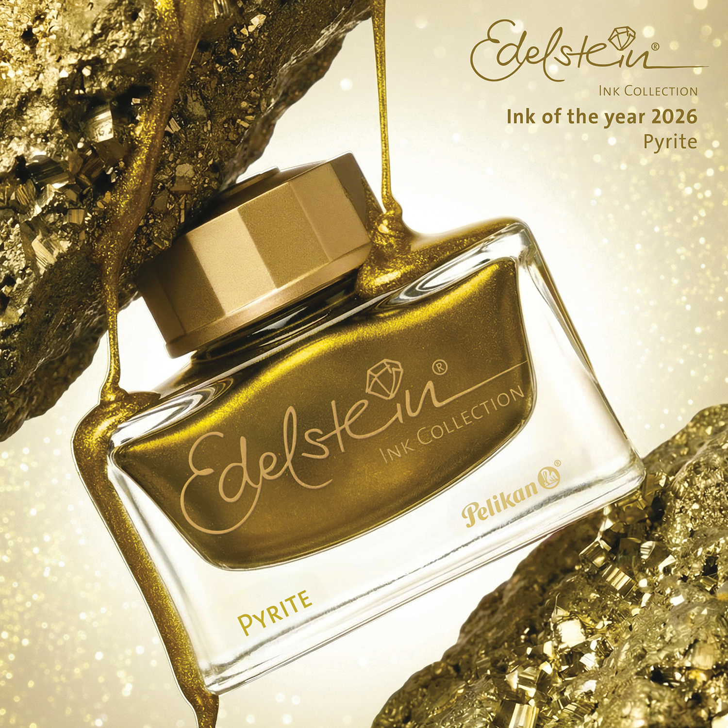 Pelikan Edelstein Ink of the Year 2026 Pyrite Frasco de tinta