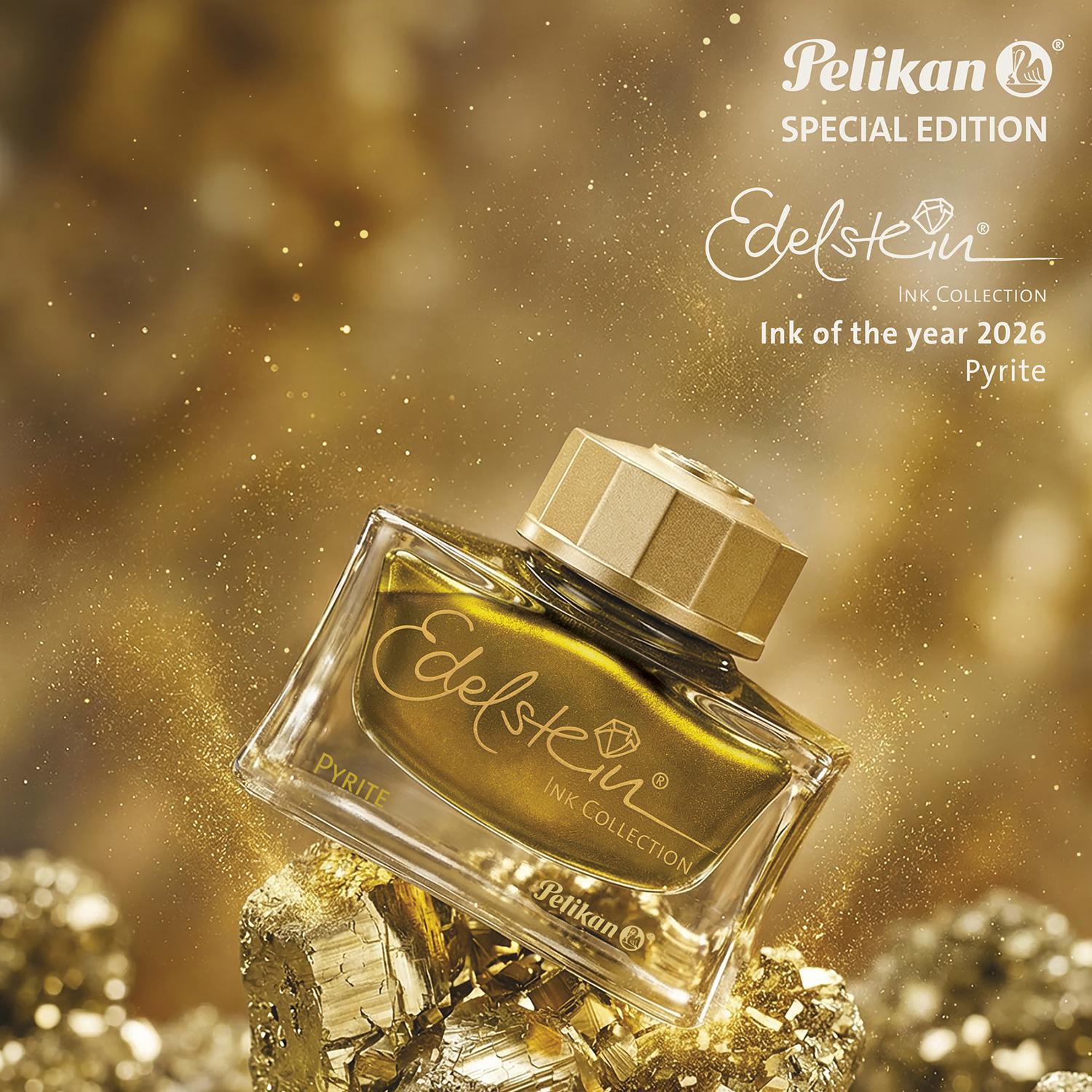 Pelikan Edelstein Ink of the Year 2026 Pyrite Frasco de tinta