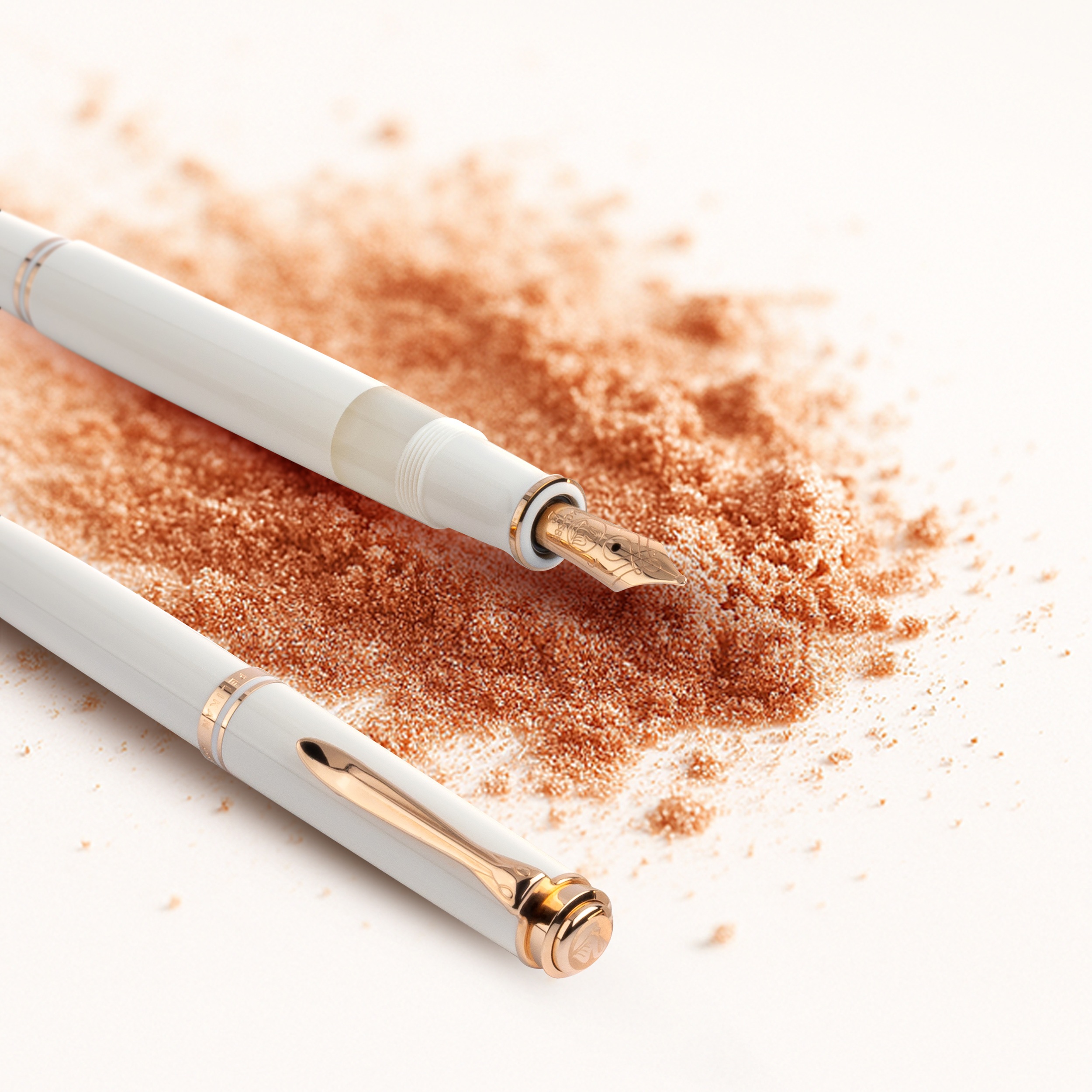 Pelikan Souverän M600 White Rose Gold Special Edition  Vulpen