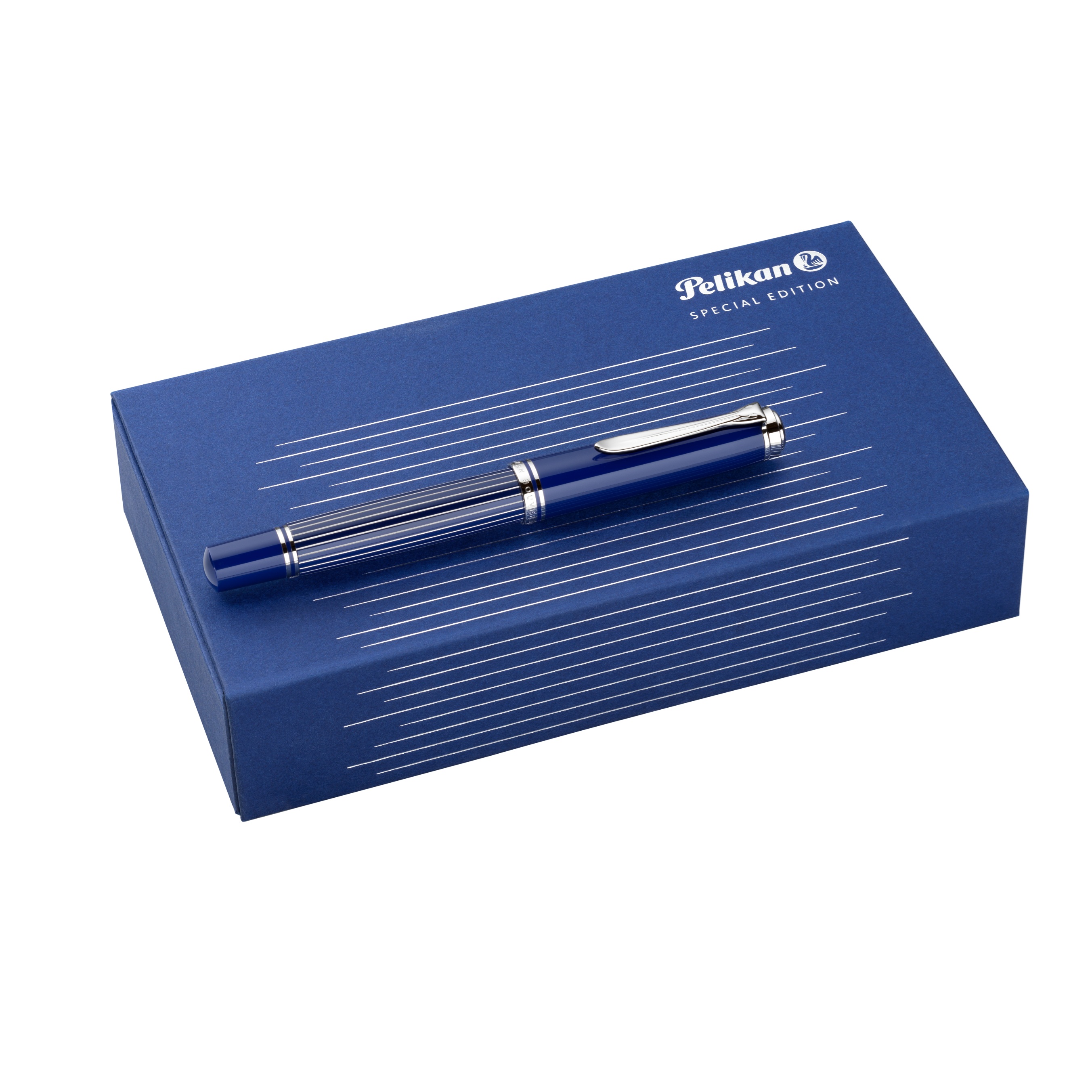 Pelikan Souverän M815 Metal Striped Blue Fountain pen Pelikan Souverän M815 Metal Striped Blue Fountain pen