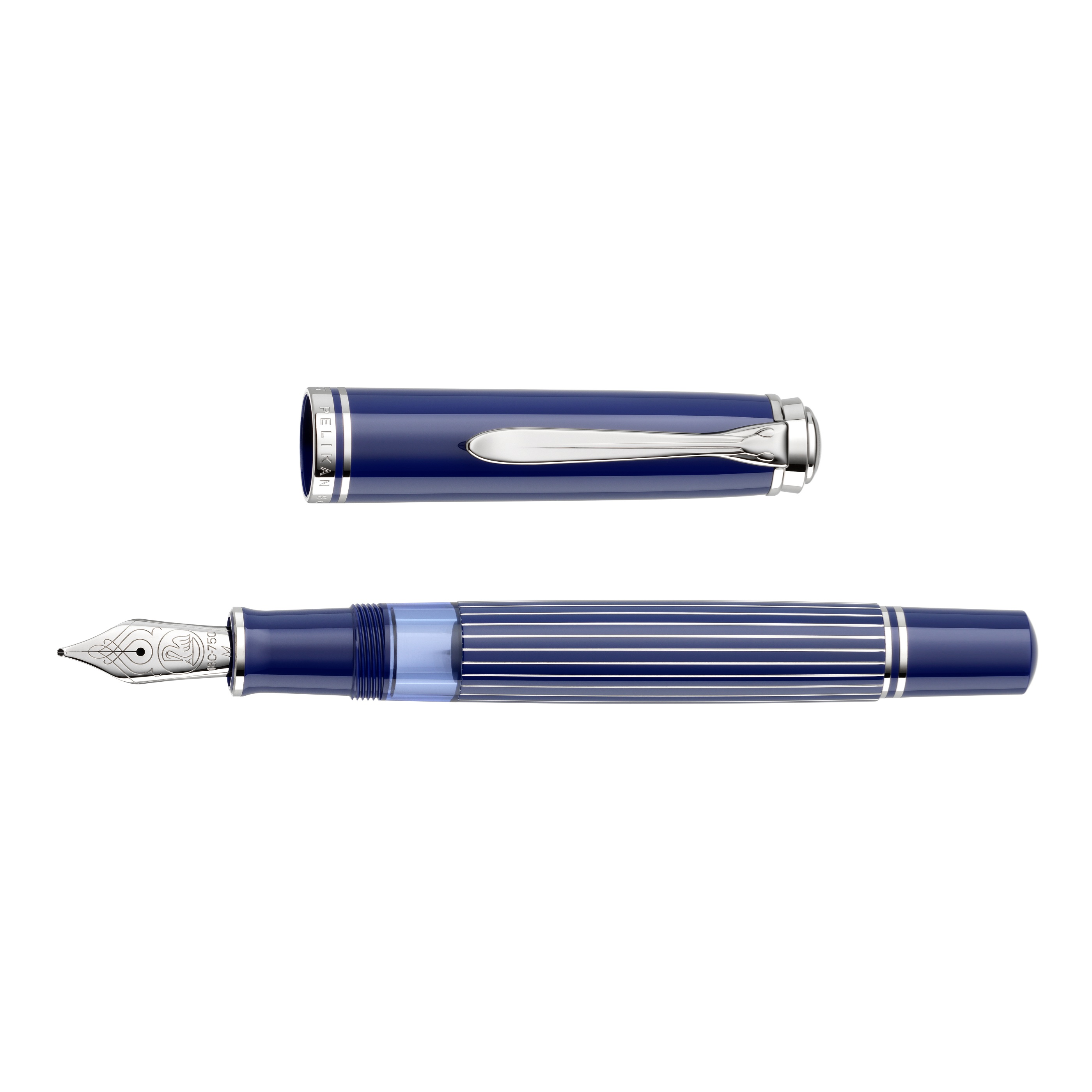 Pelikan Souverän M815 Metal Striped Blue Fountain pen Pelikan Souverän M815 Metal Striped Blue Fountain pen