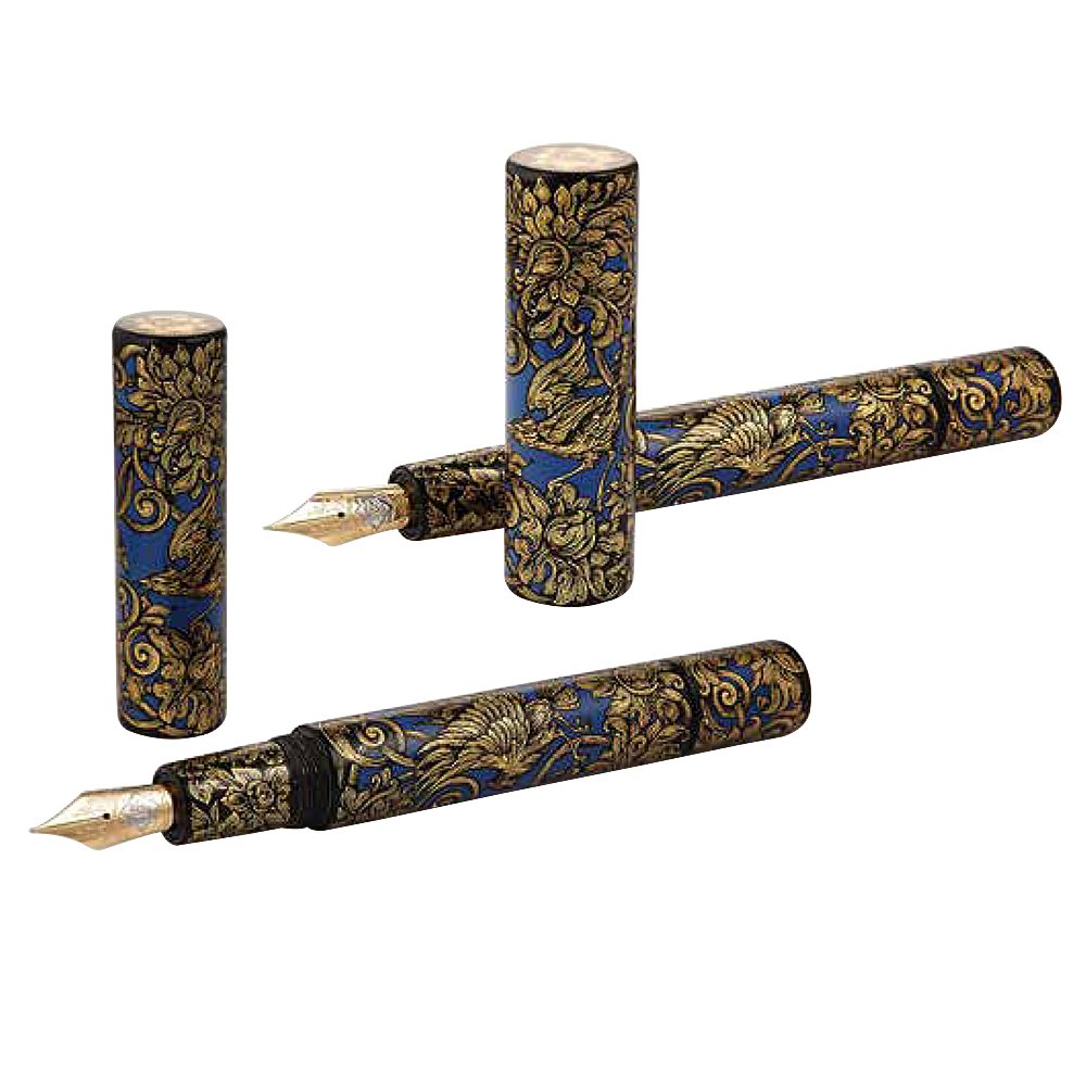 Phoenix Lacquer Art Ornaments Golden Birds Vulpen