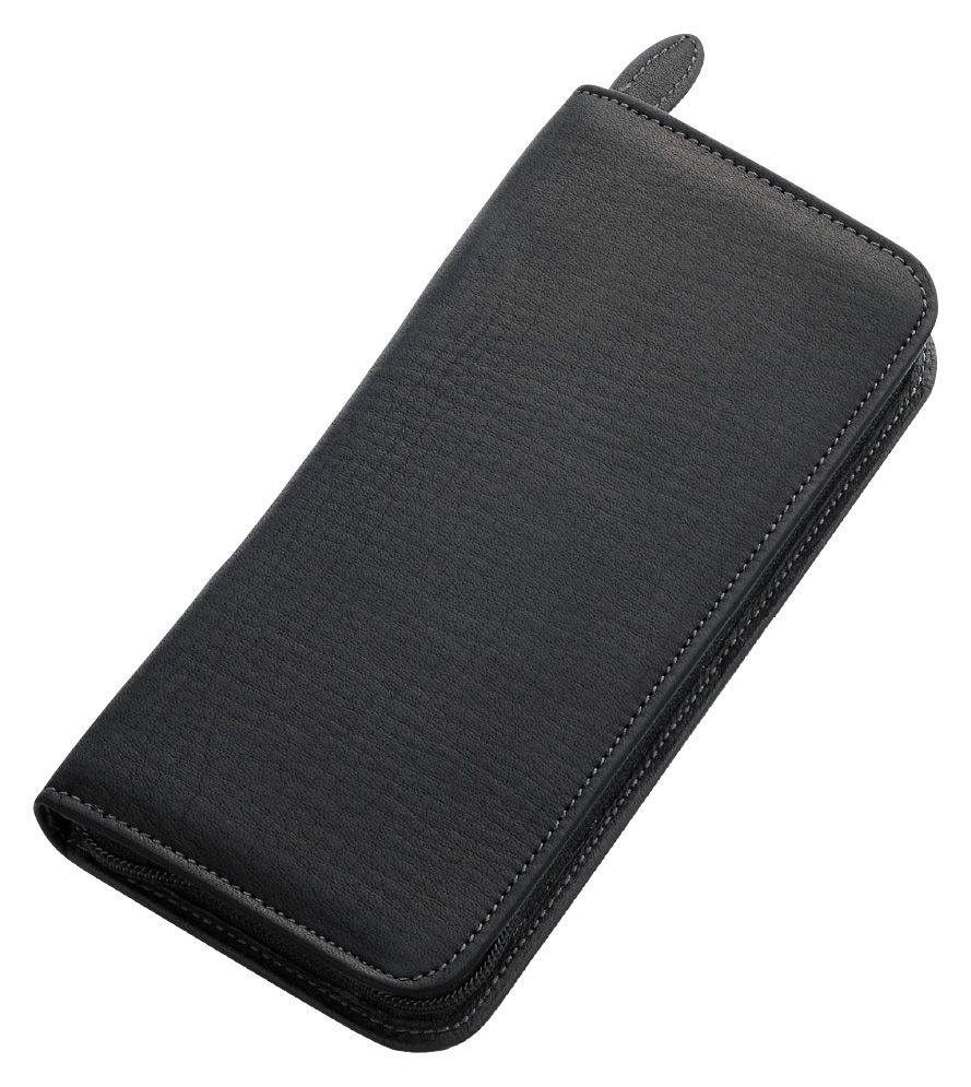 Pilot Pensemble Leather Zipper Pen Case Black (Triple)