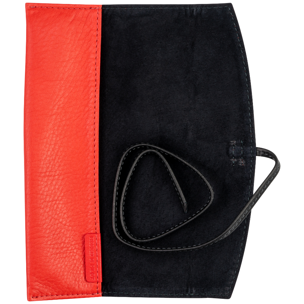 Pilot Leather Pen Case Long Size Red and Black (Single)