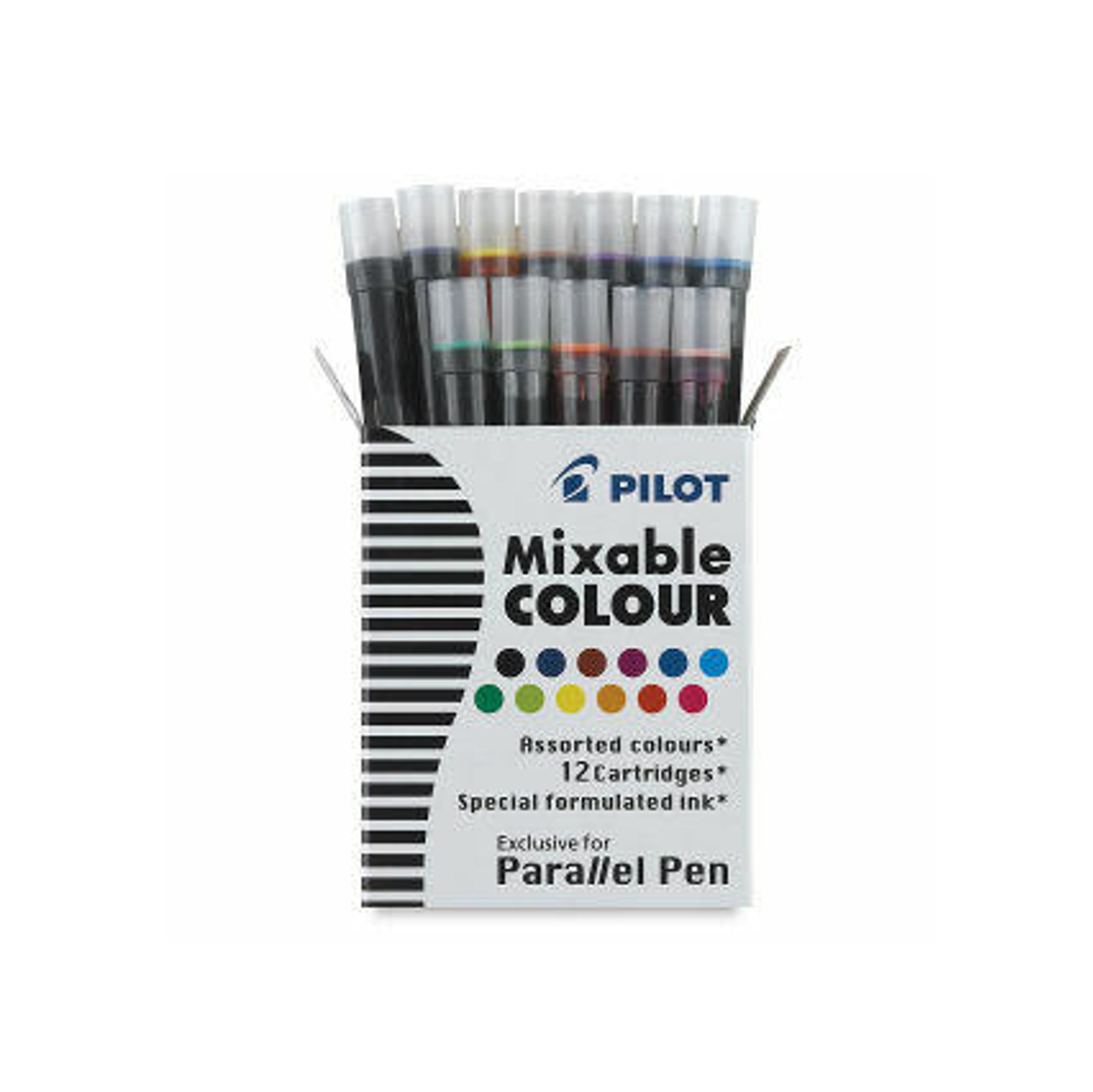 Pilot Parallel Pen 12 Assorted Colors Ink Cartrdiges Pilot Parallel Pen 12 Assorted Colors Ink Cartrdiges
