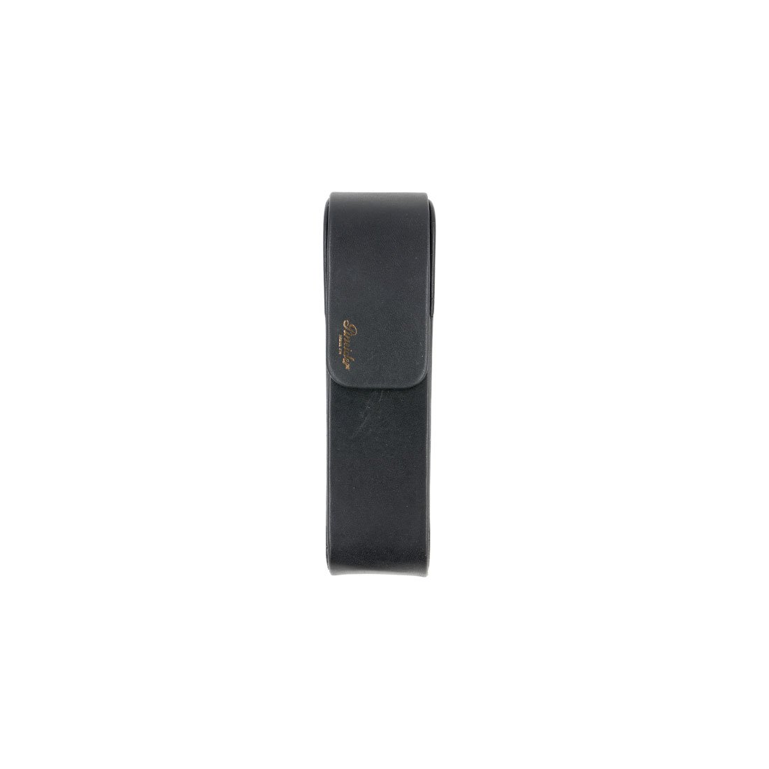 Pineider Leather Black Pen Pouch Double