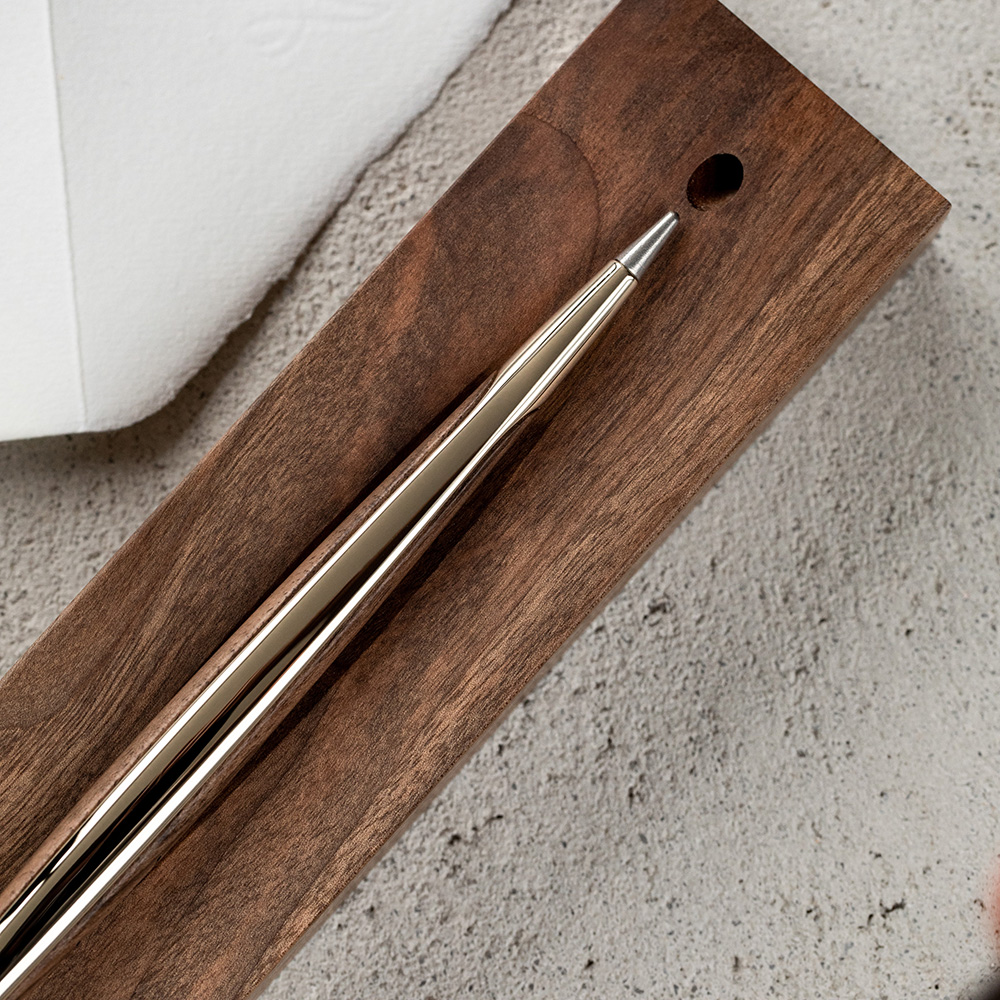 Pininfarina Cambiano Walnut Gold Ethergraf Penna