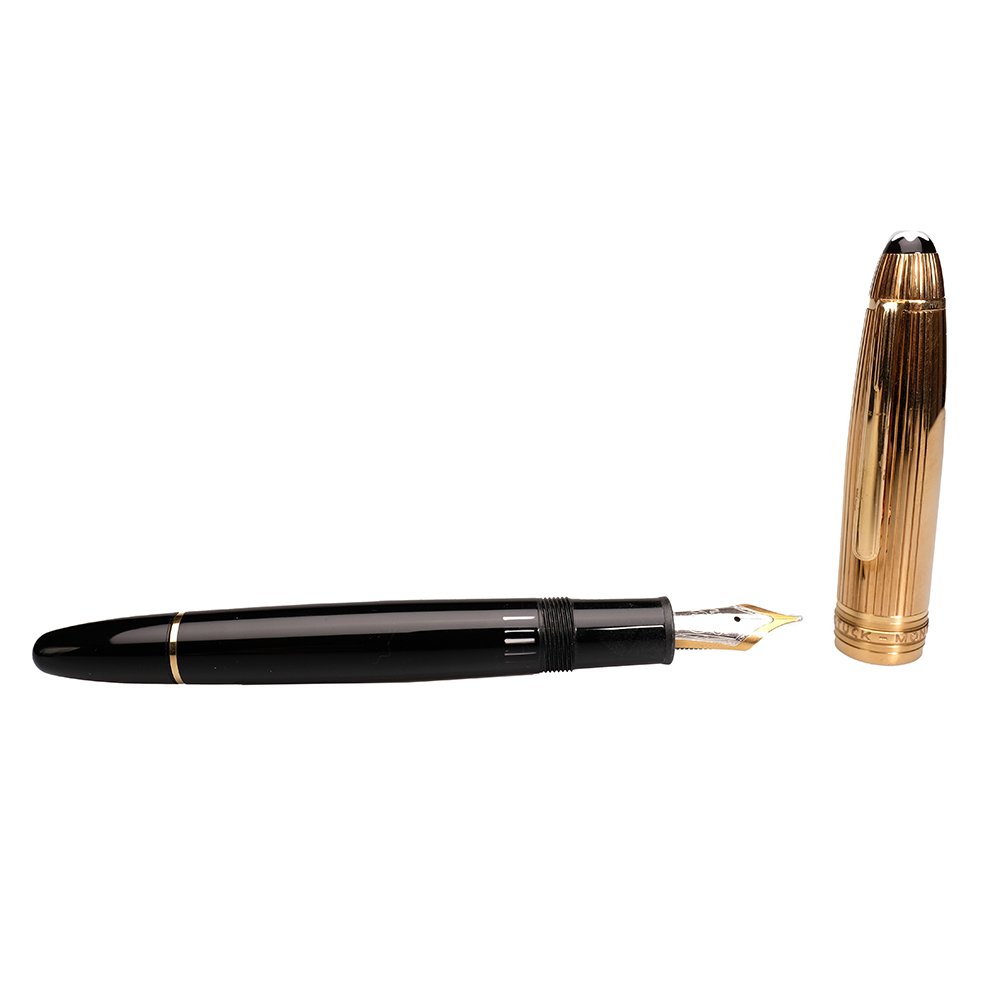 Montblanc Meisterstück 146 LeGrand Doué Gold Plated Pinstripe  Fountain Pen Pre-owned