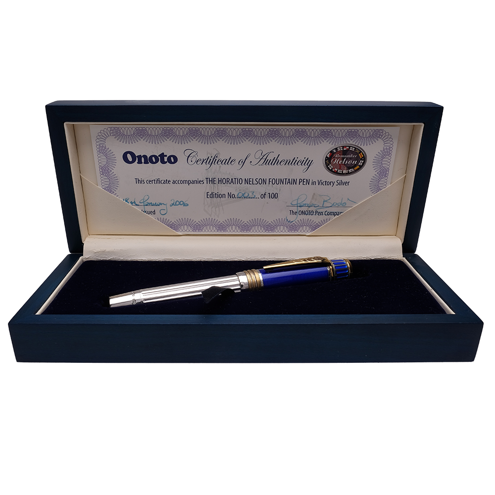 Onoto Horatio Nelson Sterling Silver Fountain Pen Pre-owned