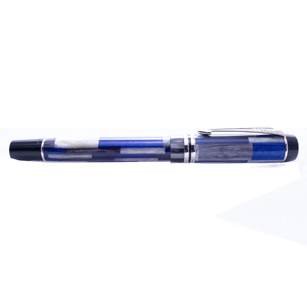 Parker Duofold Mosaic Blue Rollerball Pre-owned Parker Duofold Mosaic Blue Rollerball Pre-owned