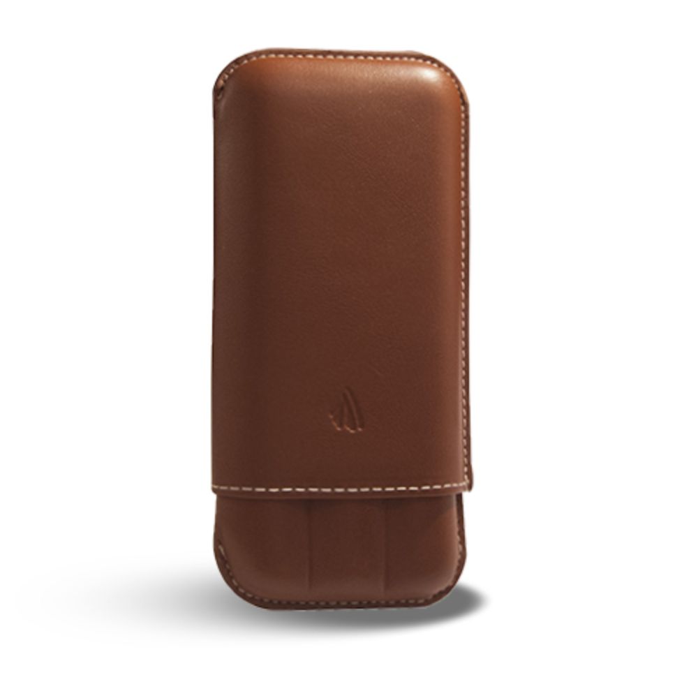 Récife Riviera Collector Cognac pen case (triple) Récife Riviera Collector Cognac pen case (triple)