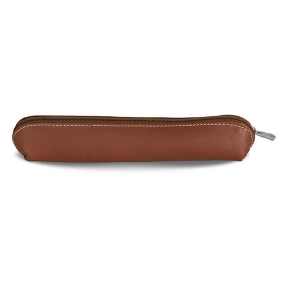 Récife Riviera Small Soft Cognac Zippered Pen Pouch (Single) Récife Riviera Small Soft Cognac Zippered Pen Pouch (Single)