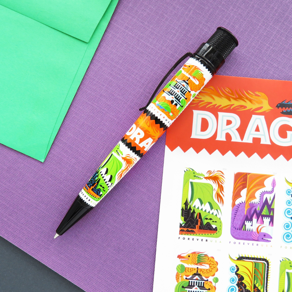 Retro 51 Tornado Big Shot USPS Dragons Rollerball / Ballpoint